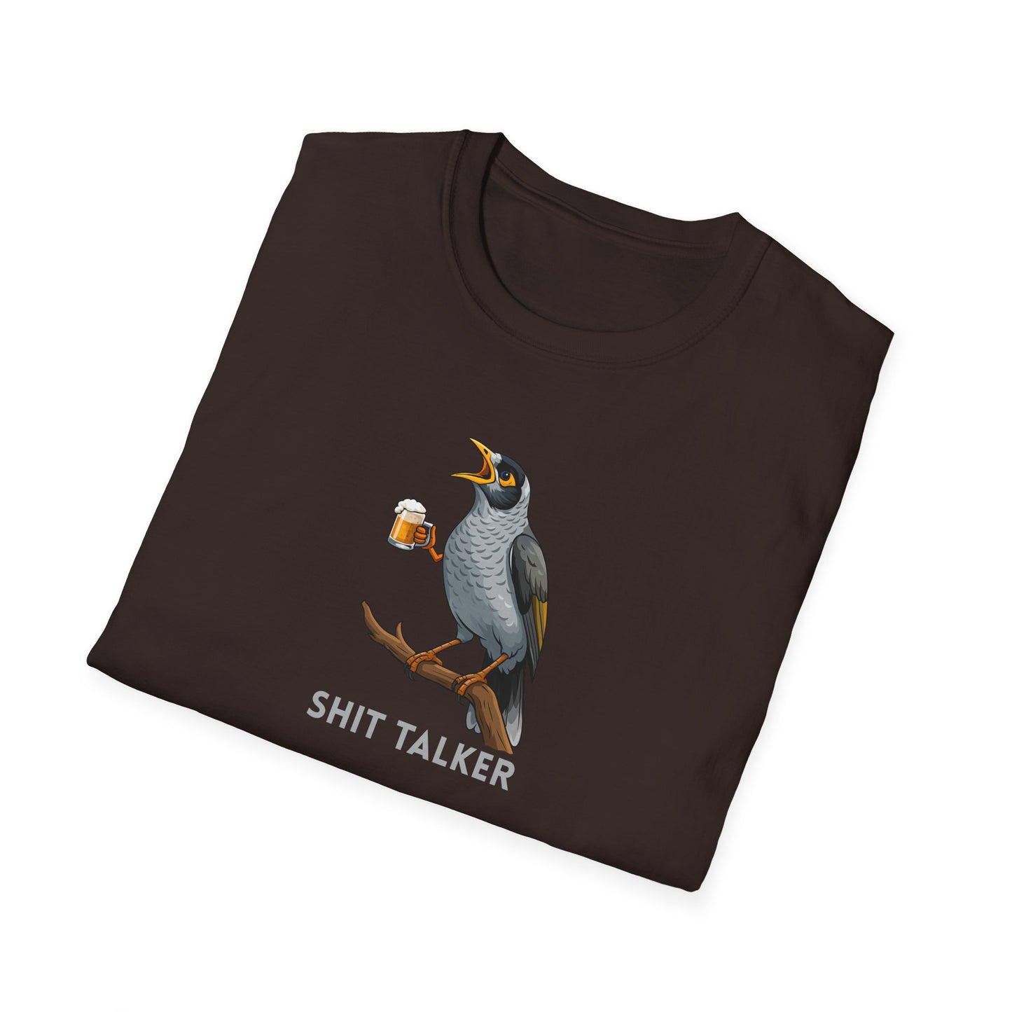 Noisy Miner T-Shirt, Australian Bird Shirt, Shit Talker Tee, Aussie Bird T-Shirt, Bird Nerd Gift, Funny Australian Wildlife Shirt, Beer Bird Graphic Tee