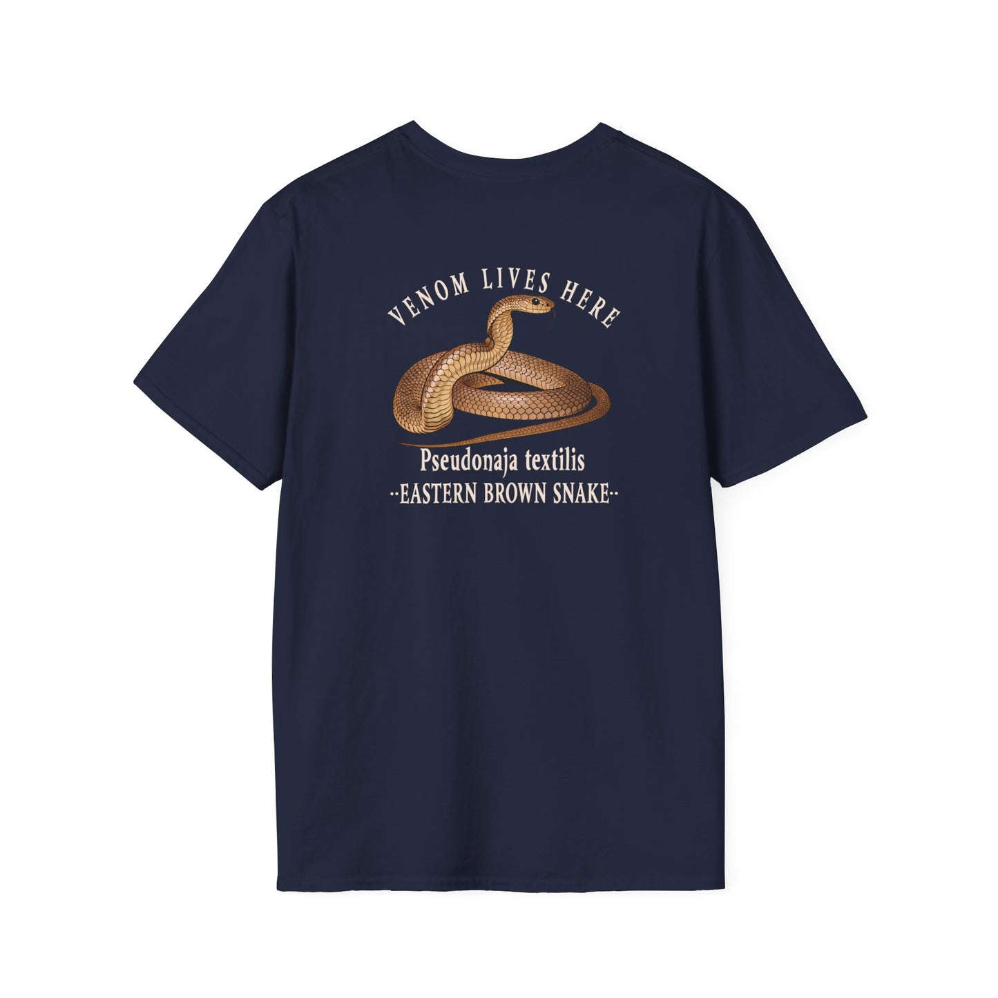 Eastern Brown Snake T-Shirt, Venom Lives Here Shirt, Double Sided Snake Tee, Australian Reptile Shirt, Snake Lover Gift, Herping Tee