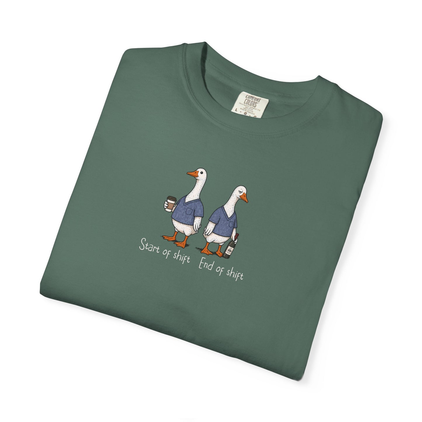 Funny Nurse Goose Shirt, Start of Shift End of Shift Tee, Nurse Humor Shirt, Comfort Colors Nurse T Shirt, Medical Humor Gift