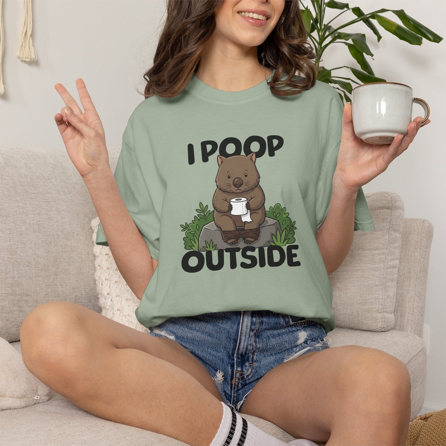 I Poop Outside Wombat Shirt, Funny Wombat T Shirt, Comfort Colors Camping Tee, Australian Wildlife Shirt, Outdoor Humor Gift