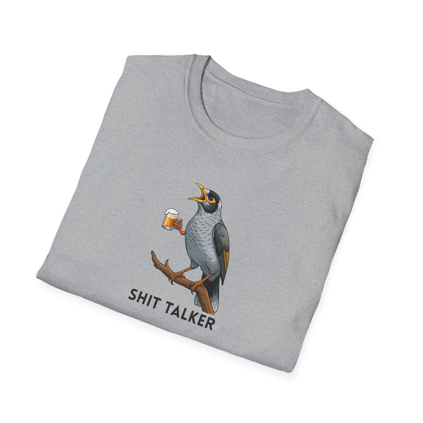Noisy Miner T-Shirt, Australian Bird Shirt, Shit Talker Tee, Aussie Bird T-Shirt, Bird Nerd Gift, Funny Australian Wildlife Shirt, Beer Bird Graphic Tee