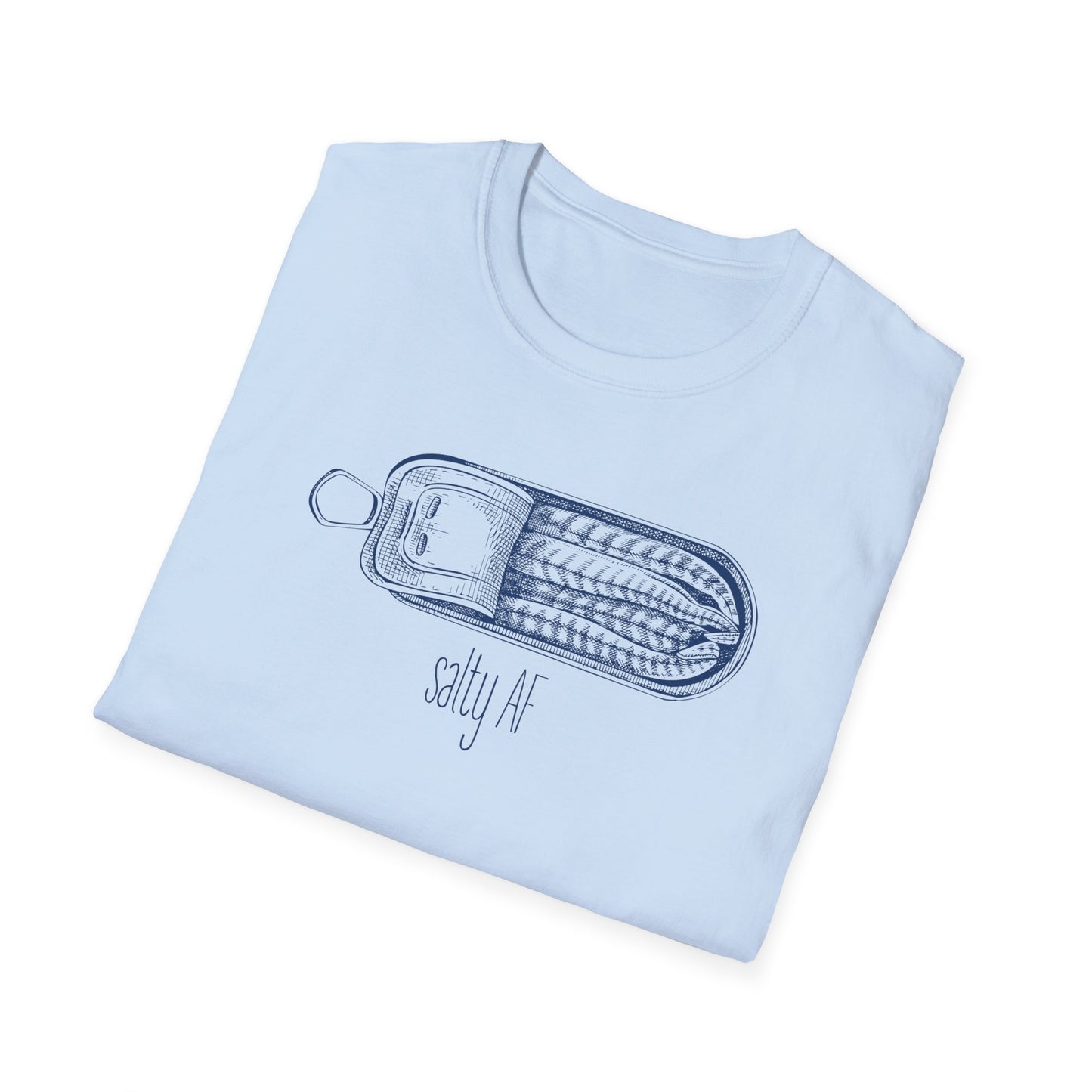 Salty AF Sardine T-Shirt, Sardine Shirt, Fish Lover Tee, Seafood Graphic Shirt, Tinned Fish Tee, Ocean Animal Shirt, Coastal Foodie Gift