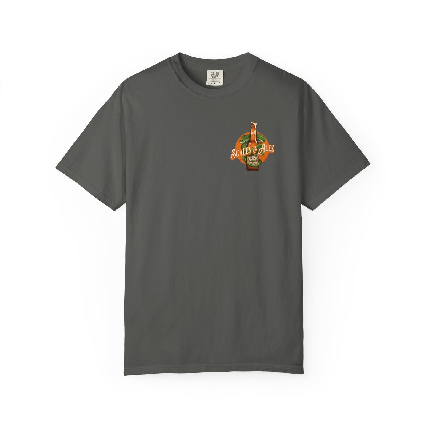 Scales and Ales Shirt, Green Tree Python Comfort Colors Tee, Snake Beer Shirt, Reptile Lover Gift, Double Sided Graphic T Shirt, Beer Lover