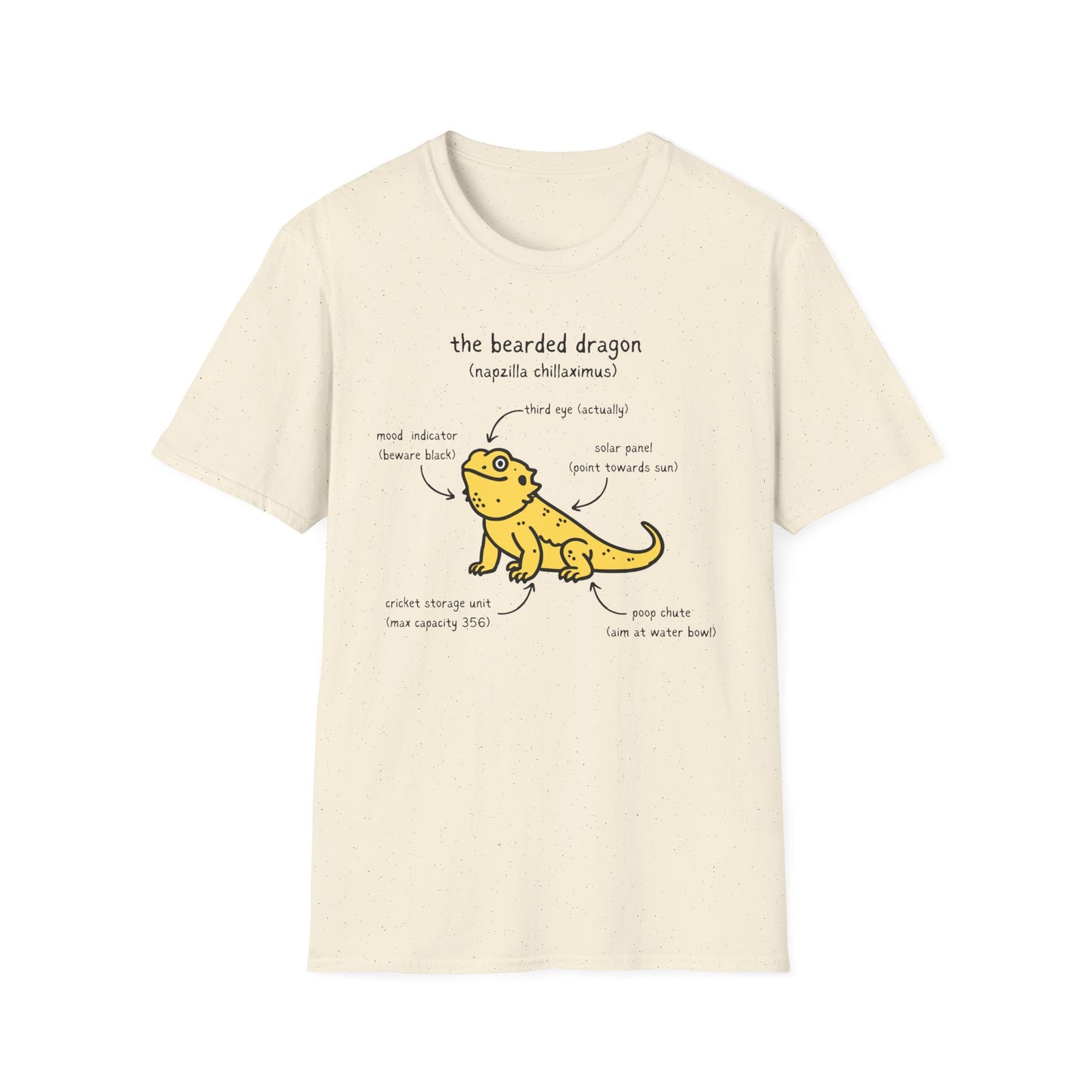 Anatomy of a Bearded Dragon T-Shirt, Reptile Lover Shirt, Beardie Owner Tee, Lizard Diagram Shirt, Herpetology Gift