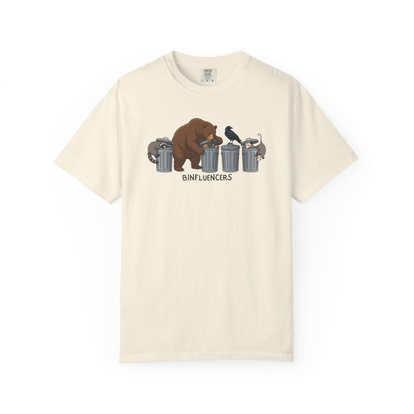 Binfluencers Shirt, Funny Animal T Shirt, Comfort Colors Dumpster Animal Tee, Raccoon Bear Opossum Crow Shirt, Urban Wildlife Graphic Tee