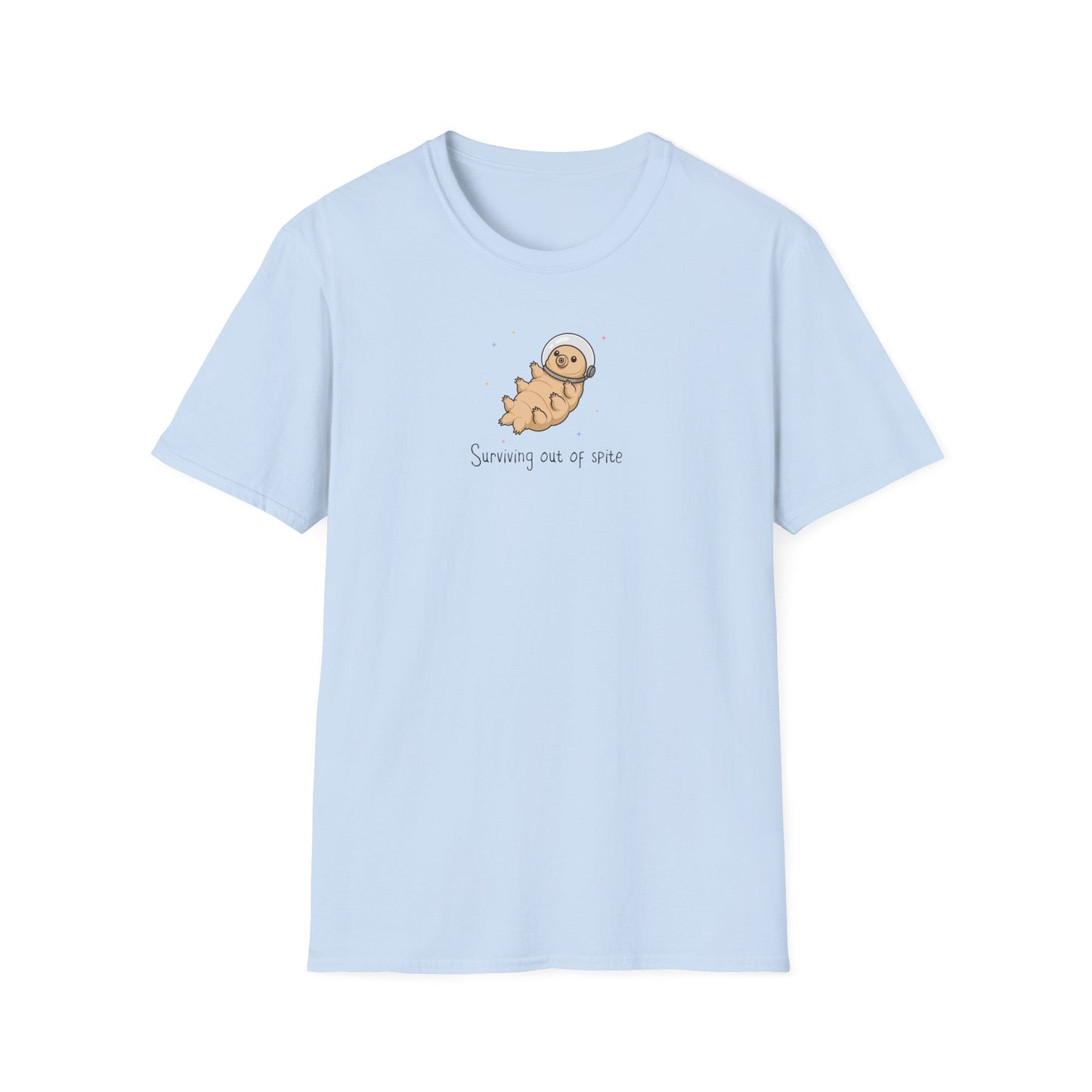 Tardigrade T-Shirt Surviving Out of Spite, Funny Science Shirt, Water Bear Tee, Nerd Humor Shirt, Biology Shirt, Cute Space Tardigrade