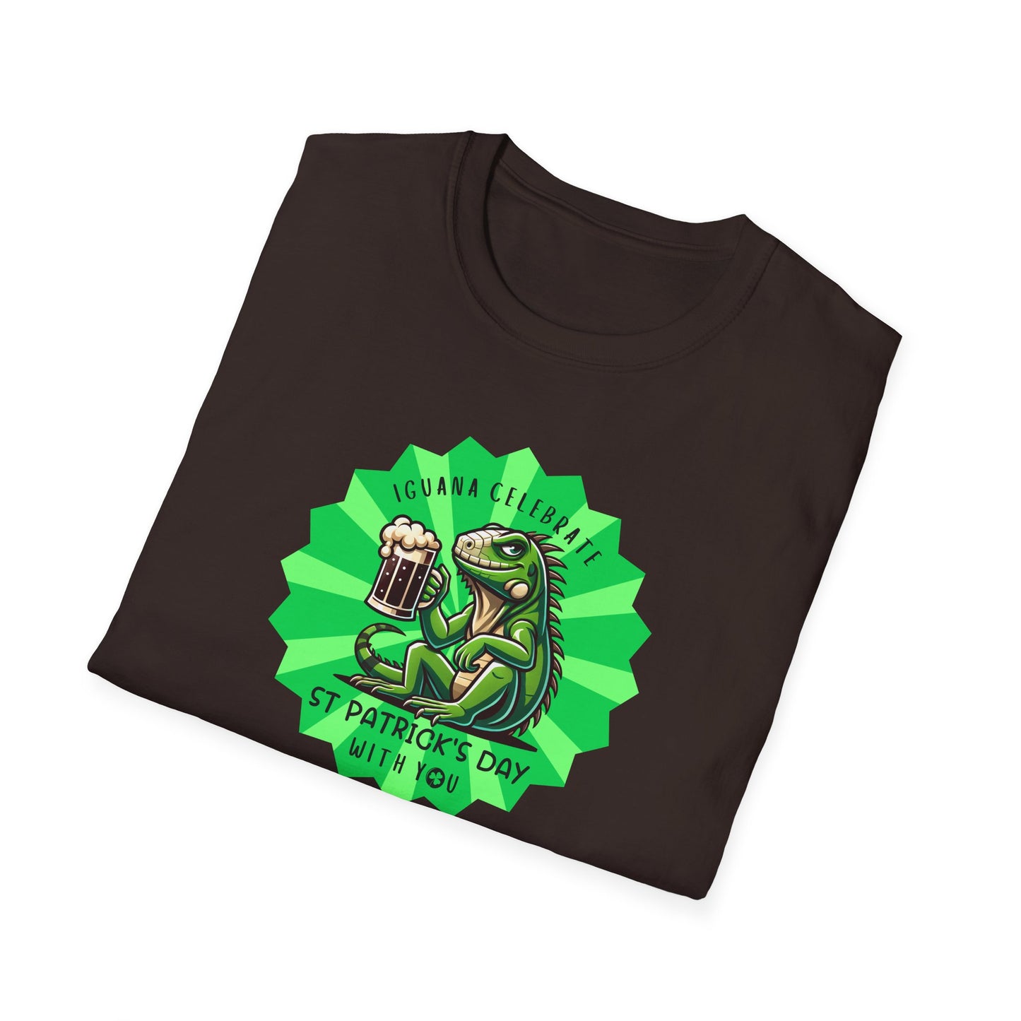 Iguana St Patrick’s Day T-Shirt, Iguana Celebrate Shirt, Reptile Lover Tee, St Paddy’s Day Shirt, Green Beer Party Tee