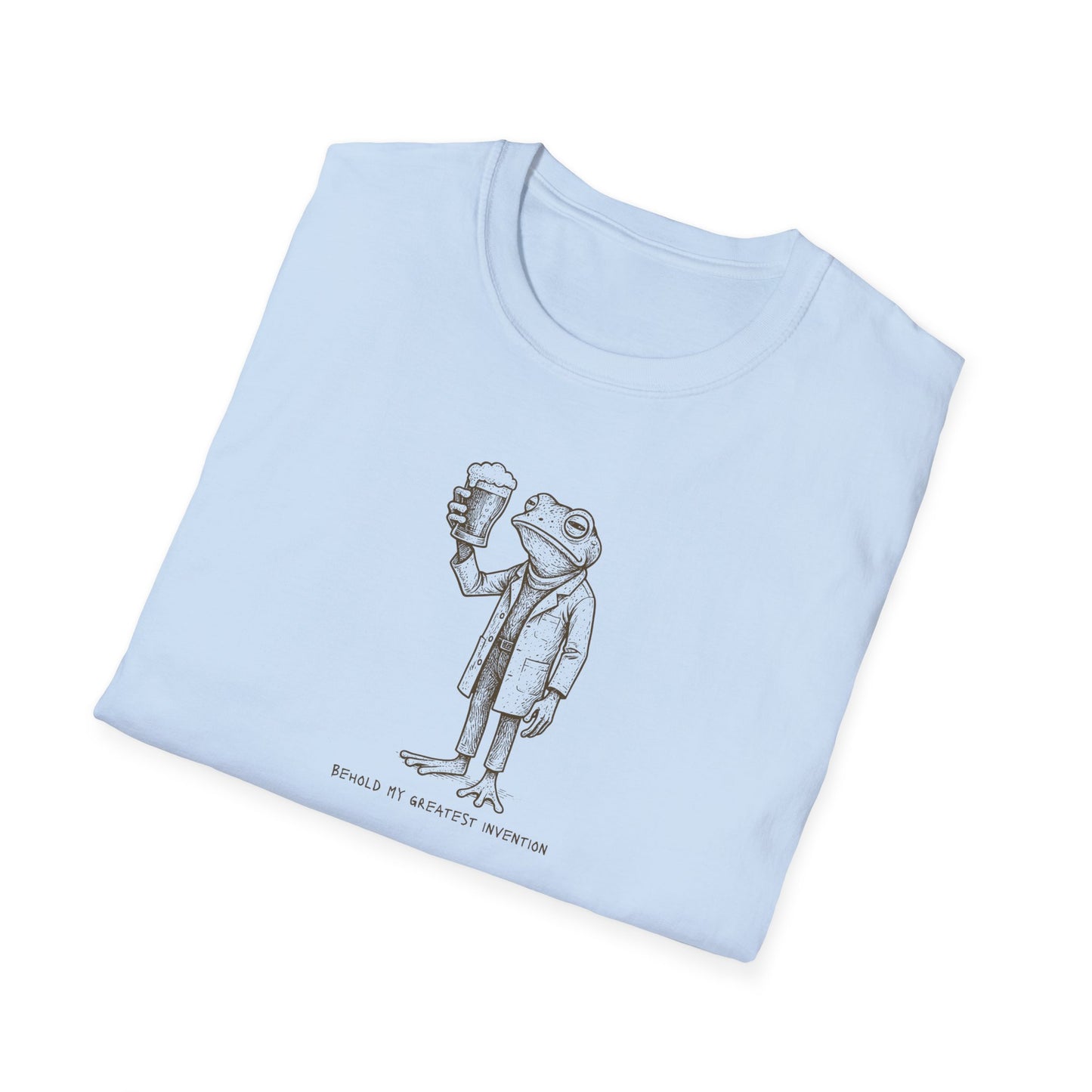 Beer Science Frog T-Shirt, Frog Drinking Beer Tee, Science Frog Shirt, Frog Graphic T-Shirt, Nerdy Beer Shirt, Amphibian Meme Tee, Frog Lover Gift