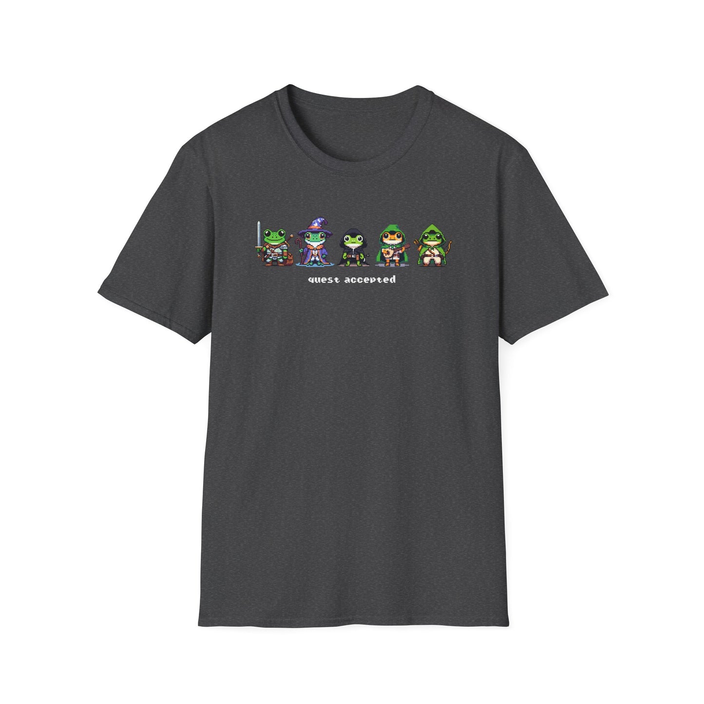 Frog Quest Accepted T-Shirt, Gamer Frog Shirt, Pixel Frog Tee, RPG Frog Shirt, Fantasy Frog Shirt, Funny Gaming Tee, Frog Lover Gift
