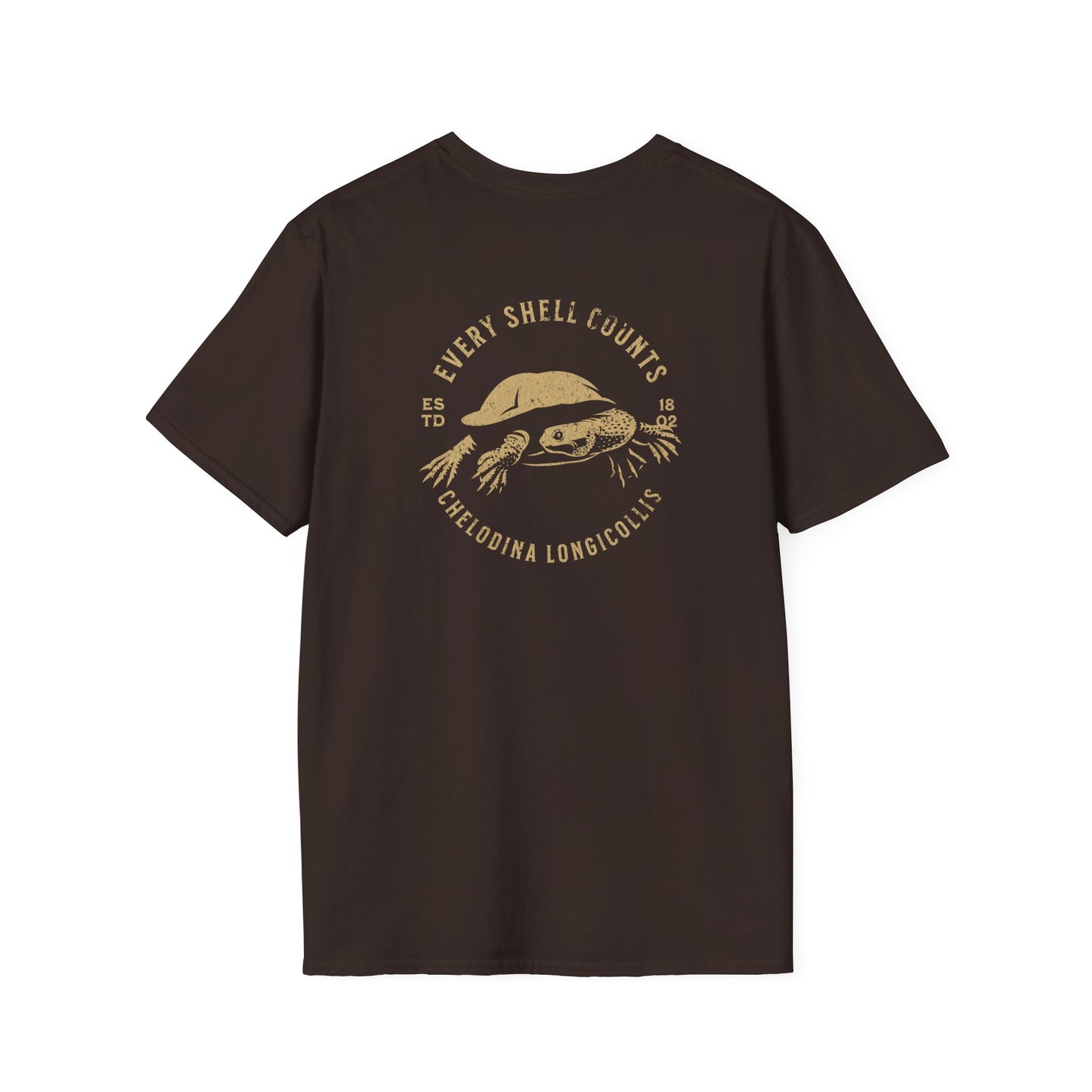 Long Neck Turtle T-Shirt, Every Shell Counts Shirt, Australian Turtle Tee, Chelodina Longicollis Shirt, Wildlife Conservation T-Shirt