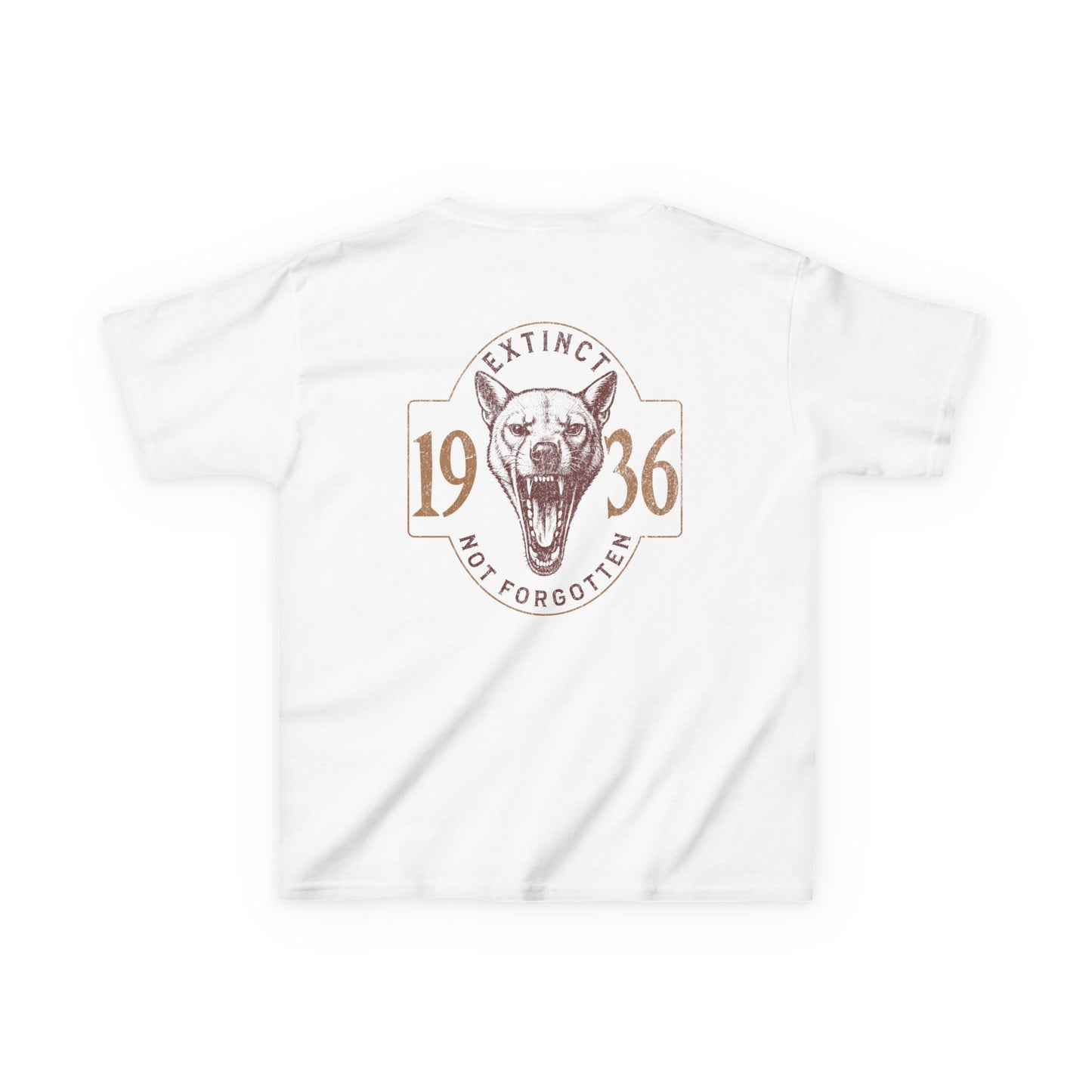 Kids Thylacine T-Shirt | Extinct Not Forgotten Tasmanian Tiger Tee