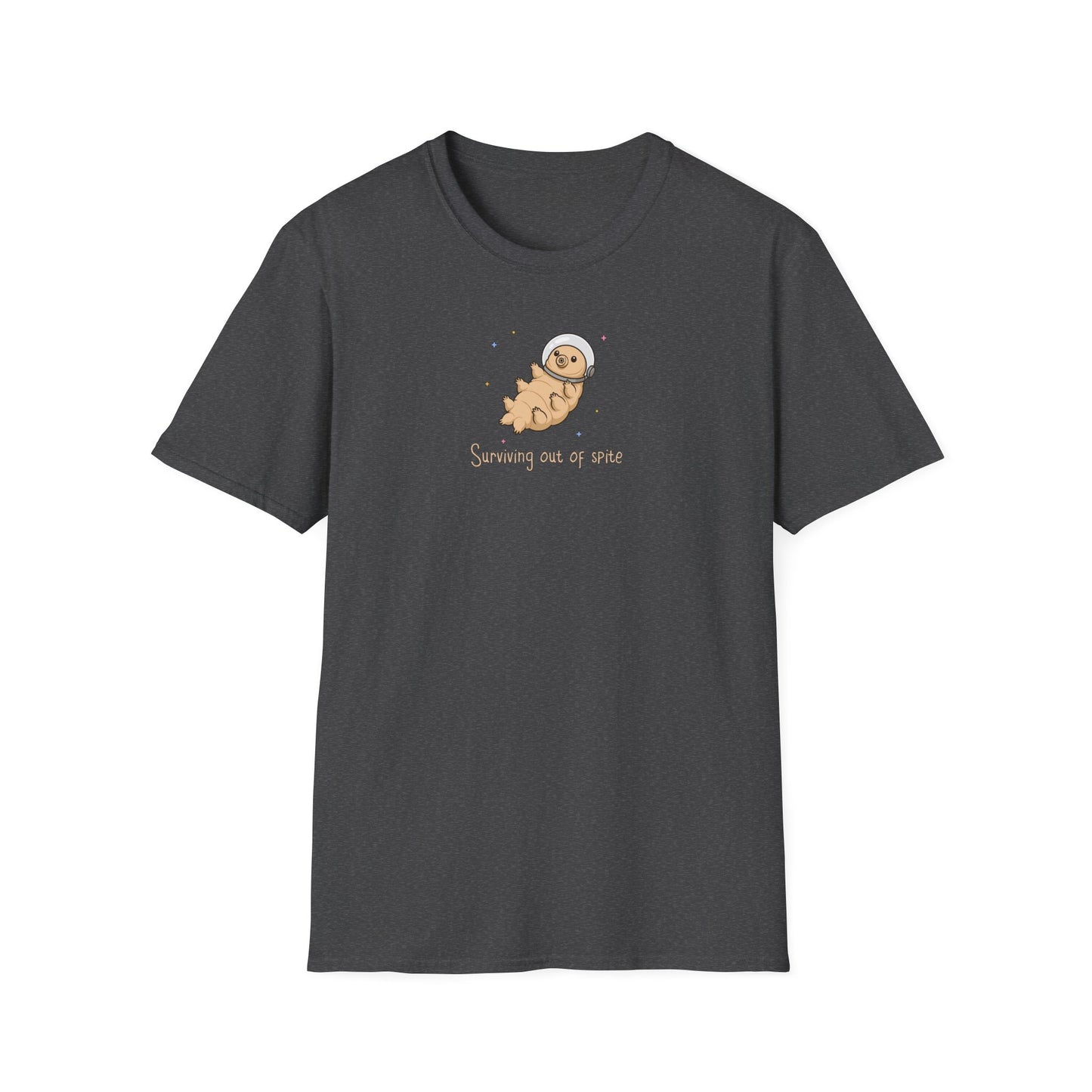 Tardigrade T-Shirt Surviving Out of Spite, Funny Science Shirt, Water Bear Tee, Nerd Humor Shirt, Biology Shirt, Cute Space Tardigrade