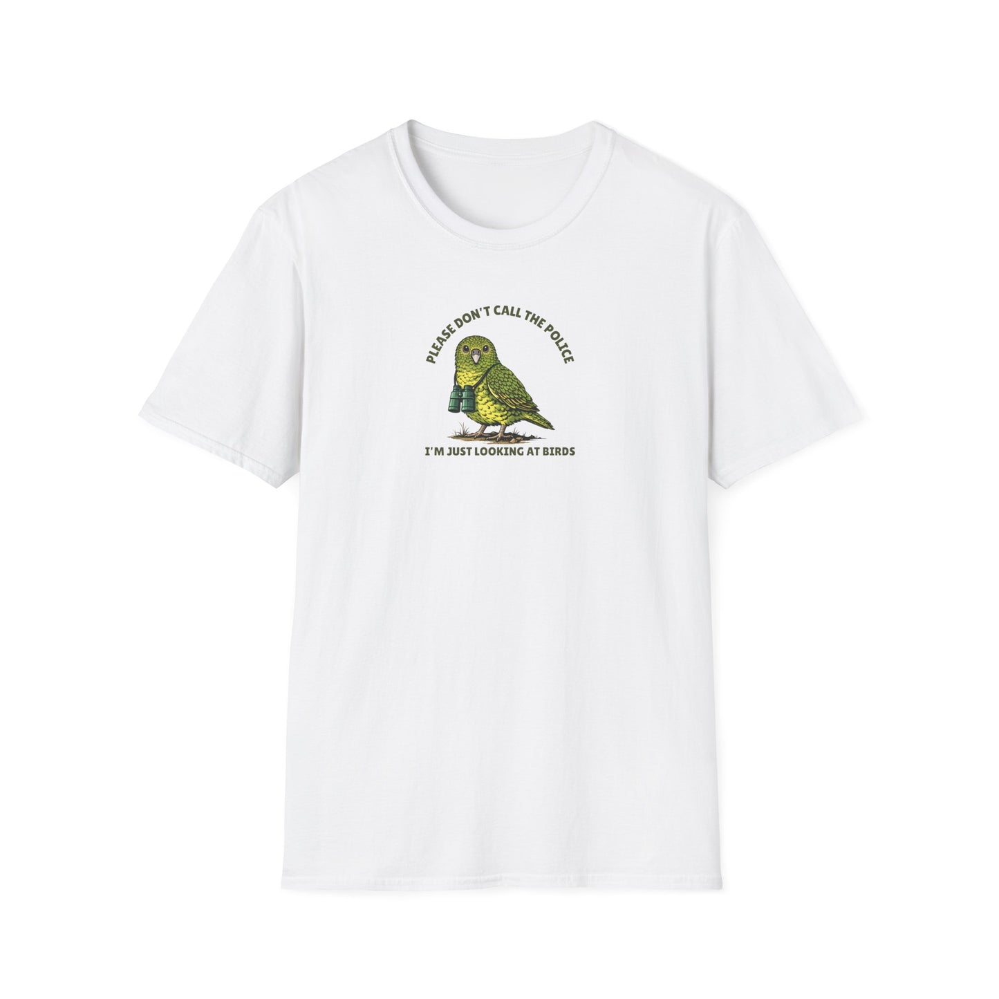 Night Parrot T-Shirt, Please Don’t Call The Police Shirt, Birdwatching Tee, Australian Bird Shirt, Bird Nerd Gift, Wildlife Graphic Tee