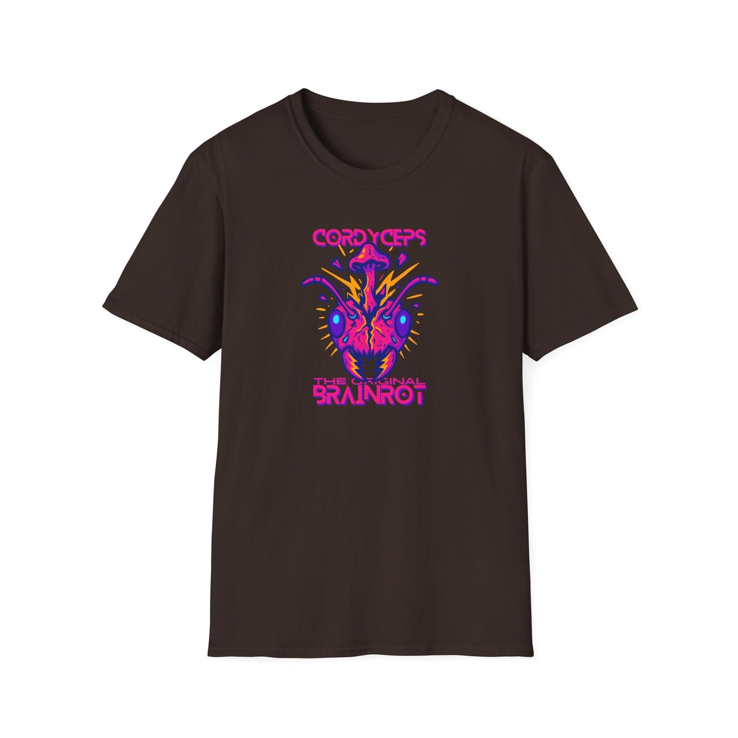 Cordyceps The Original Brainrot T-Shirt, Funny Mushroom Tee, Gamer Fungus Shirt, Psychedelic Mushroom Tee, Mycology Shirt, Retro Horror T-Shirt, Weirdcore Tee