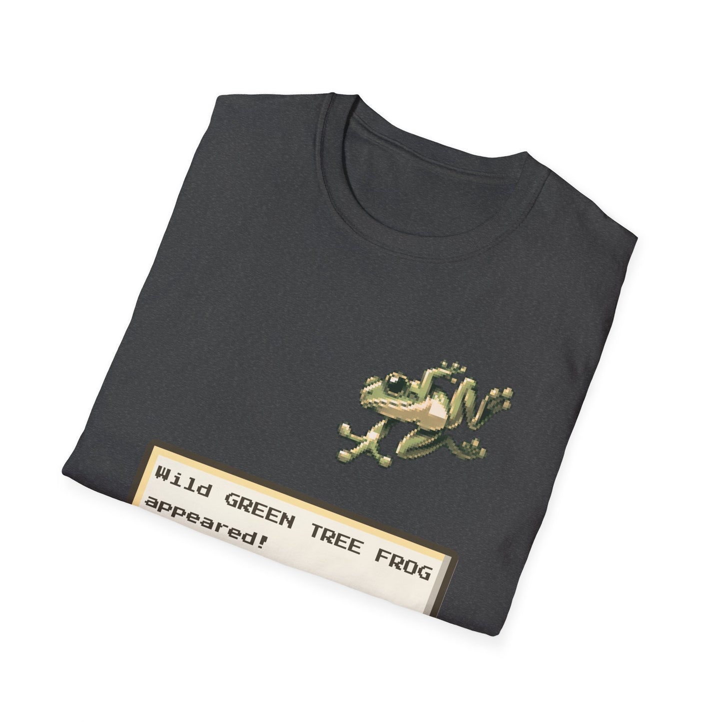 A Wild Green Tree Frog Appears T-Shirt – Funny Australian Amphibian Gamer Tee