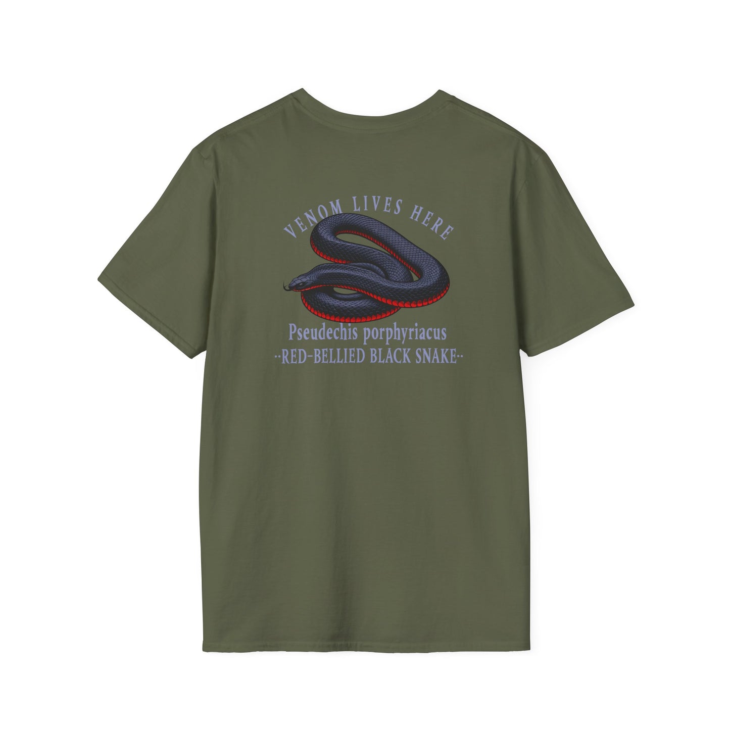 Red-Bellied Black Snake T-Shirt, Venom Lives Here Shirt, Double Sided Snake Tee, Australian Reptile Shirt, Snake Lover Gift, Herping Tee