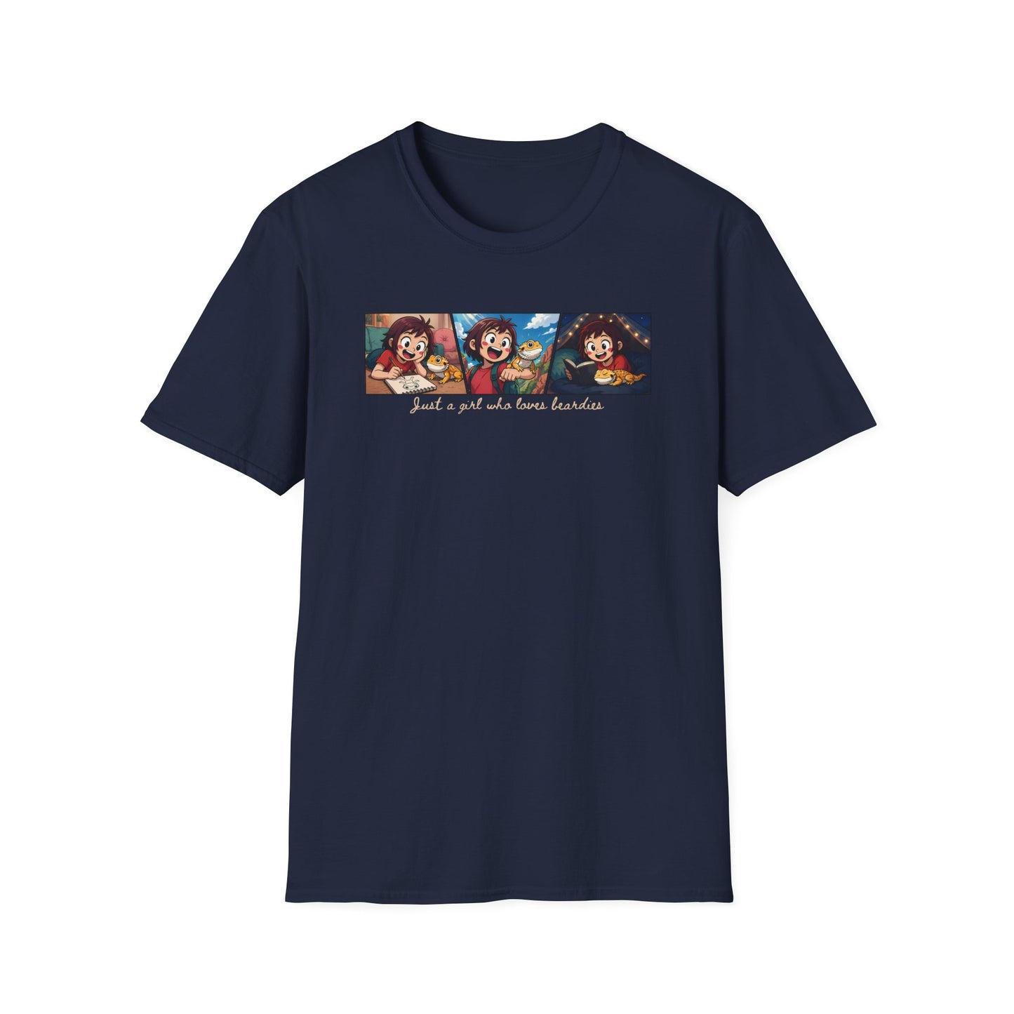 Bearded Dragon T-Shirt Just a Girl Who Loves Beardies, Cute Reptile Shirt, Bearded Dragon Lover Tee, Girl Reptile Shirt, Beardie Gift