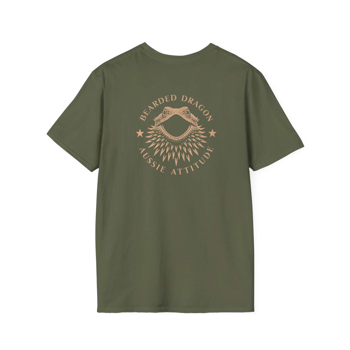 Bearded Dragon Aussie Attitude T-Shirt Double Sided, Funny Reptile Shirt Australia, Bearded Dragon Tee Front and Back Print, Herper Gift
