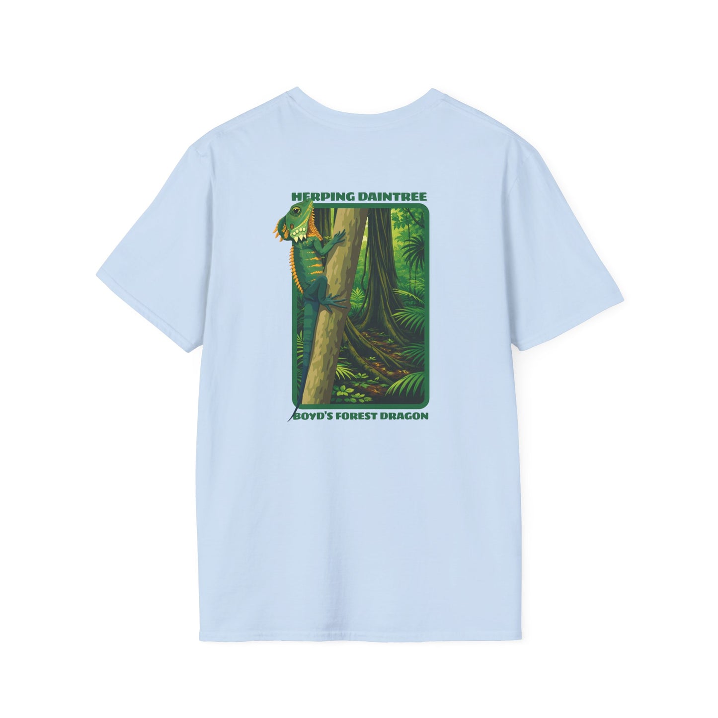 Boyd’s Forest Dragon T-Shirt, Herping Daintree Shirt, Australian Reptile Tee, Rainforest Wildlife Shirt, Lizard Lover Gift, Back Print Tee