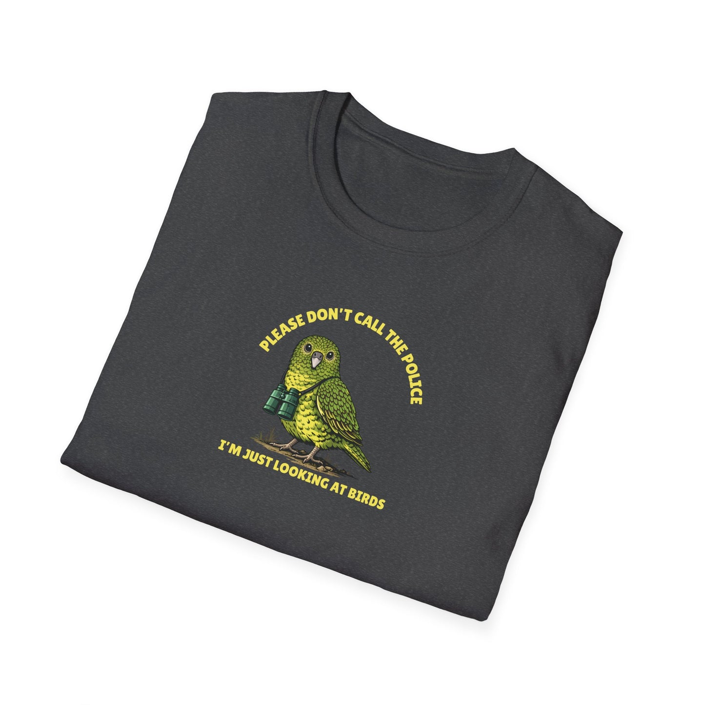Night Parrot T-Shirt, Please Don’t Call The Police Shirt, Birdwatching Tee, Australian Bird Shirt, Bird Nerd Gift, Wildlife Graphic Tee