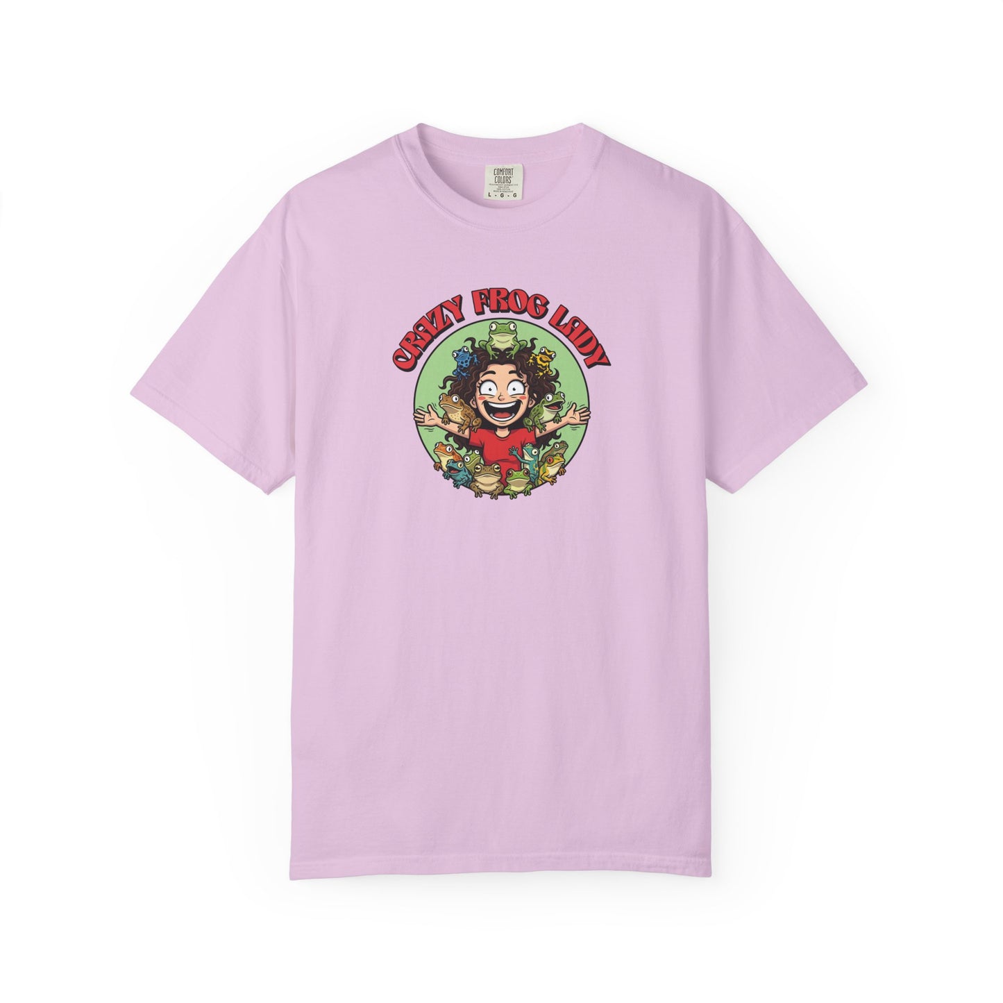 Crazy Frog Lady Shirt, Comfort Colors Frog Tee, Frog Lover Gift, Amphibian Mom T Shirt, Reptile Keeper Shirt, Funny Animal Graphic Tee