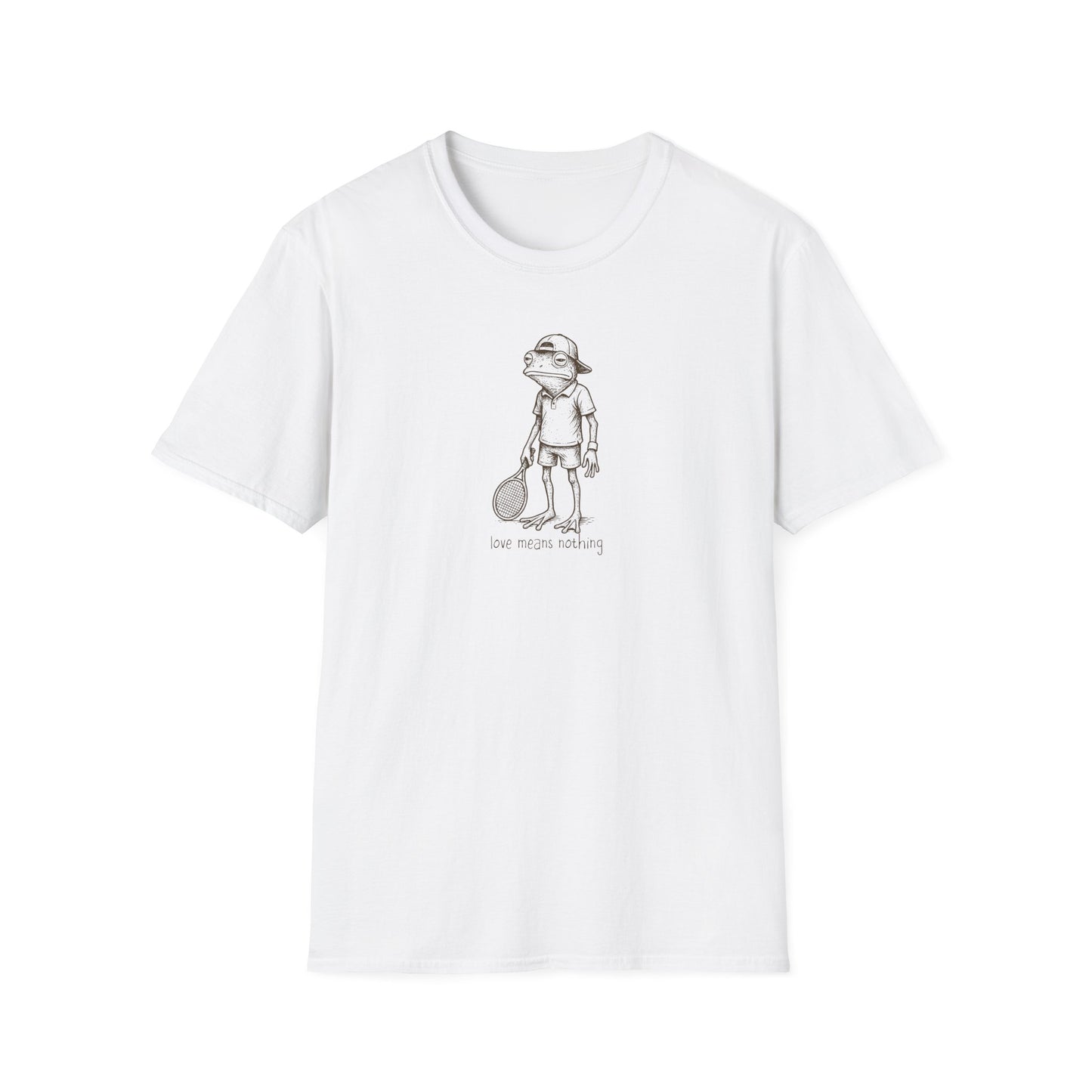 Tennis Frog T-Shirt, Love Means Nothing Tee, Frog Graphic Shirt, Vintage Frog T-Shirt, Funny Tennis Shirt, Frog Lover Gift, Tennis Player Tee