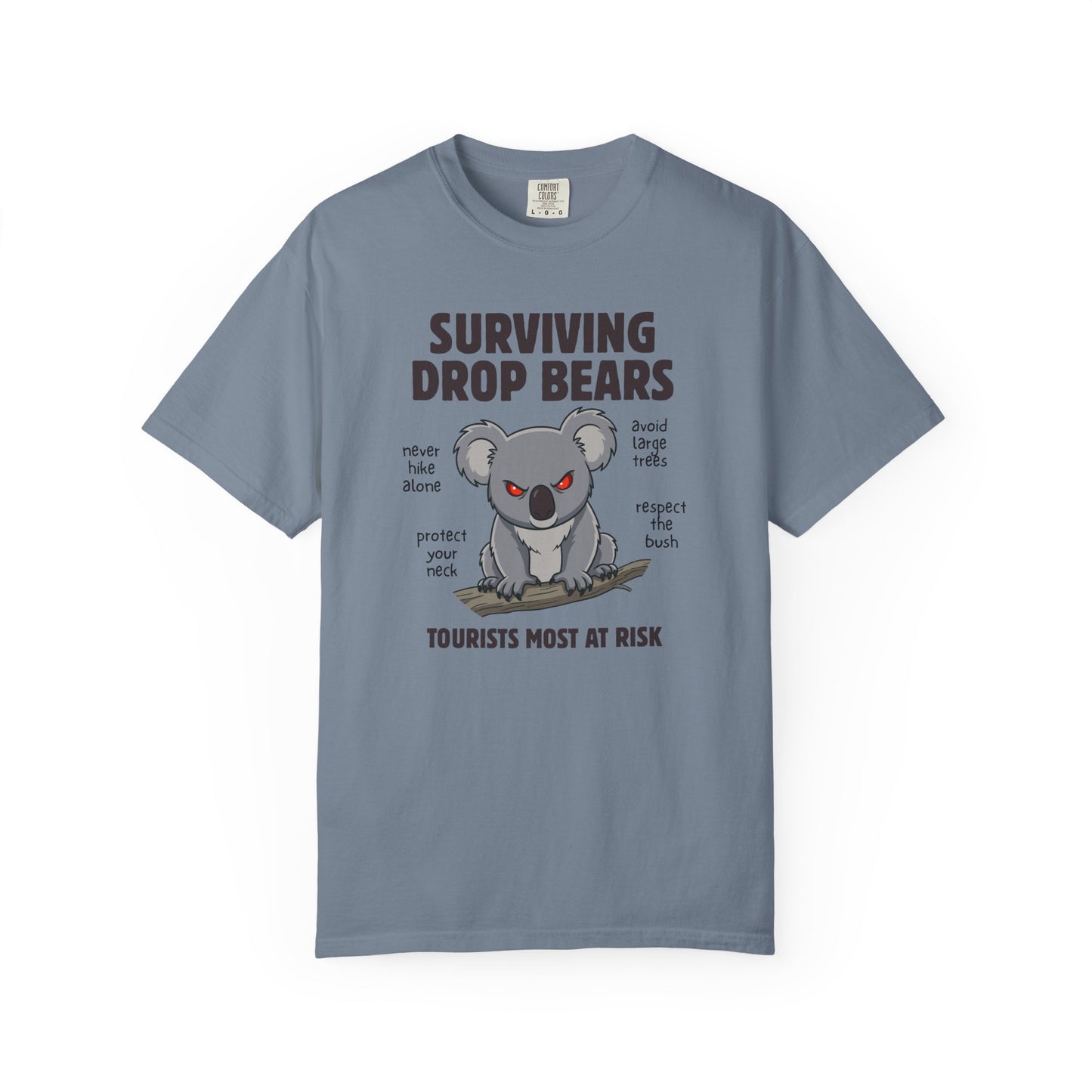 Surviving Drop Bears Shirt, Comfort Colors Hiking Tee, Funny Australian Wildlife Shirt, Drop Bear Tourist T Shirt, Camping Humor Tee
