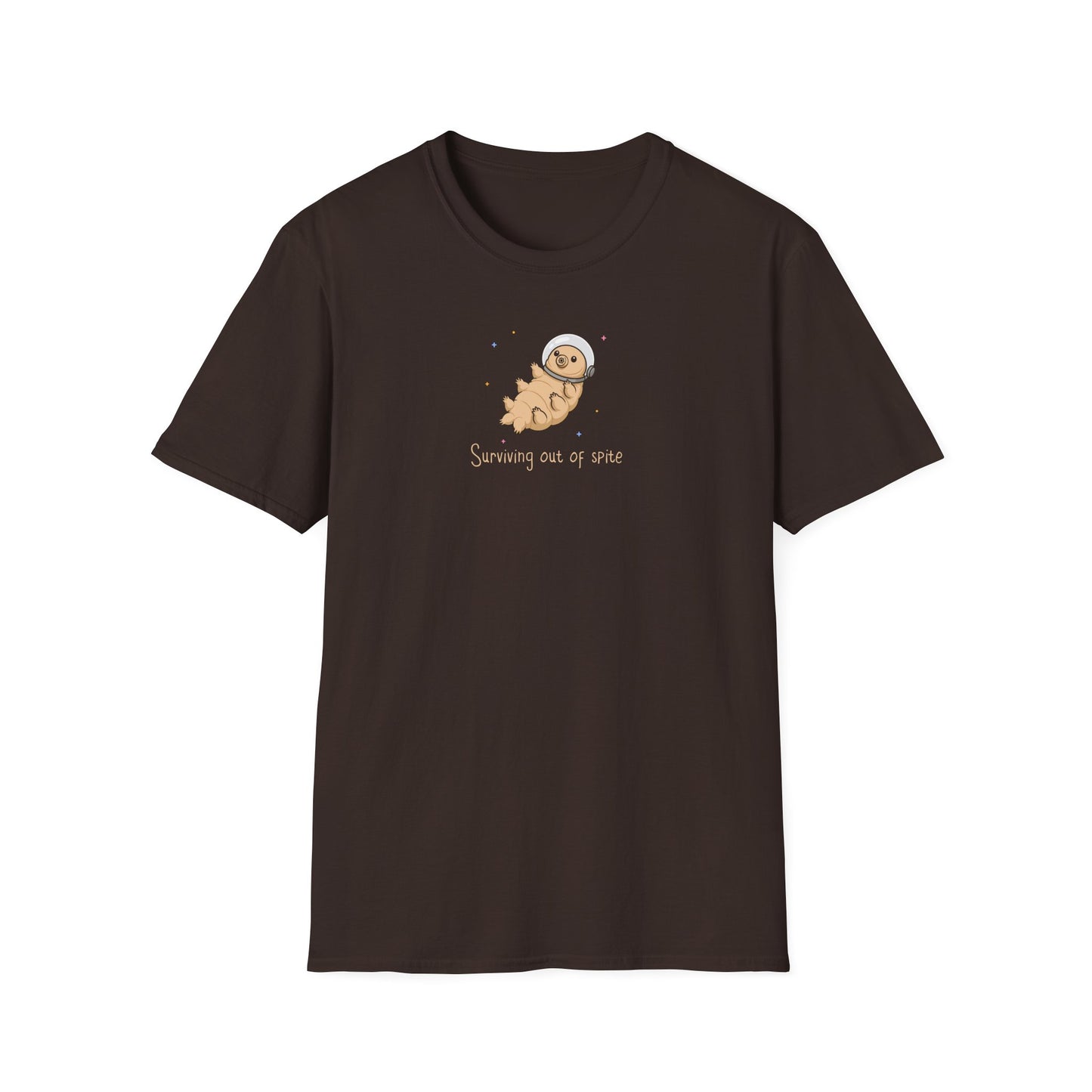 Tardigrade T-Shirt Surviving Out of Spite, Funny Science Shirt, Water Bear Tee, Nerd Humor Shirt, Biology Shirt, Cute Space Tardigrade