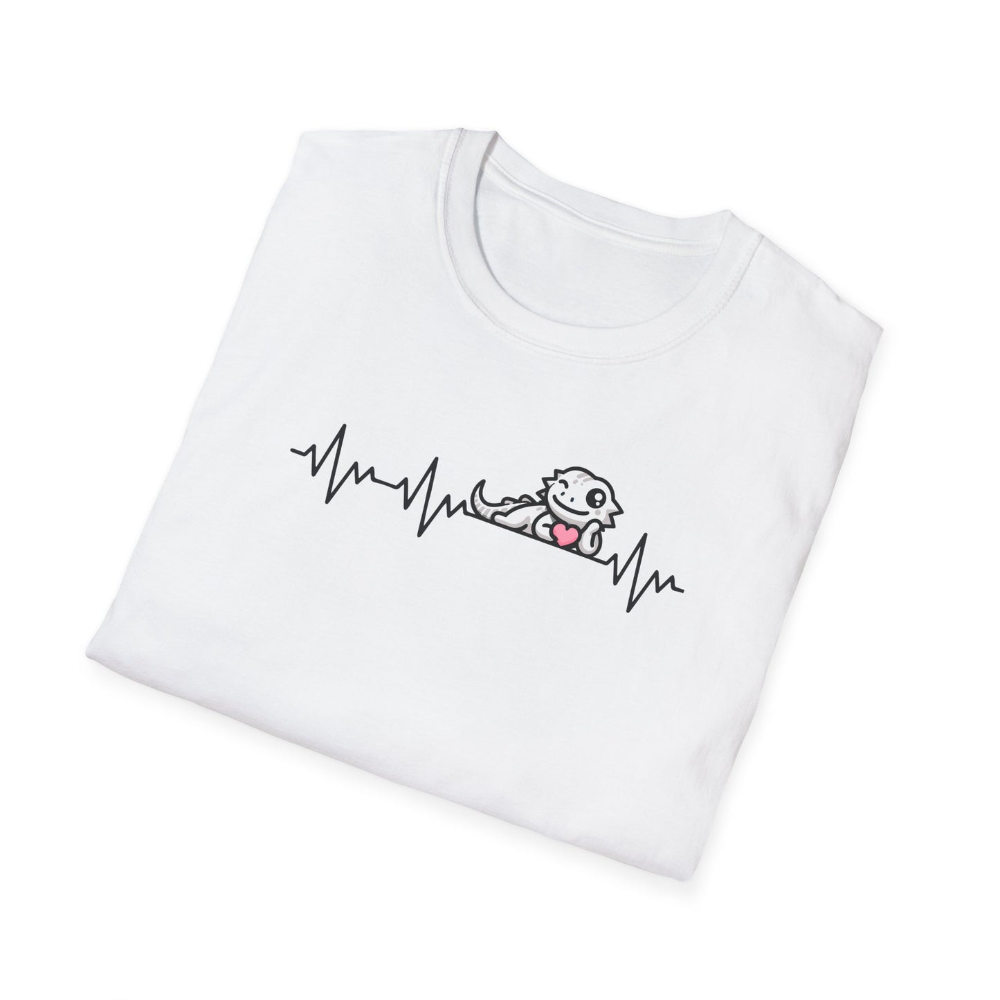 Bearded Dragon Valentine T-Shirt, Reptile Heartbeat Shirt, Beardie Lover Gift, Lizard Mom Tee, Herpetology Valentine Shirt