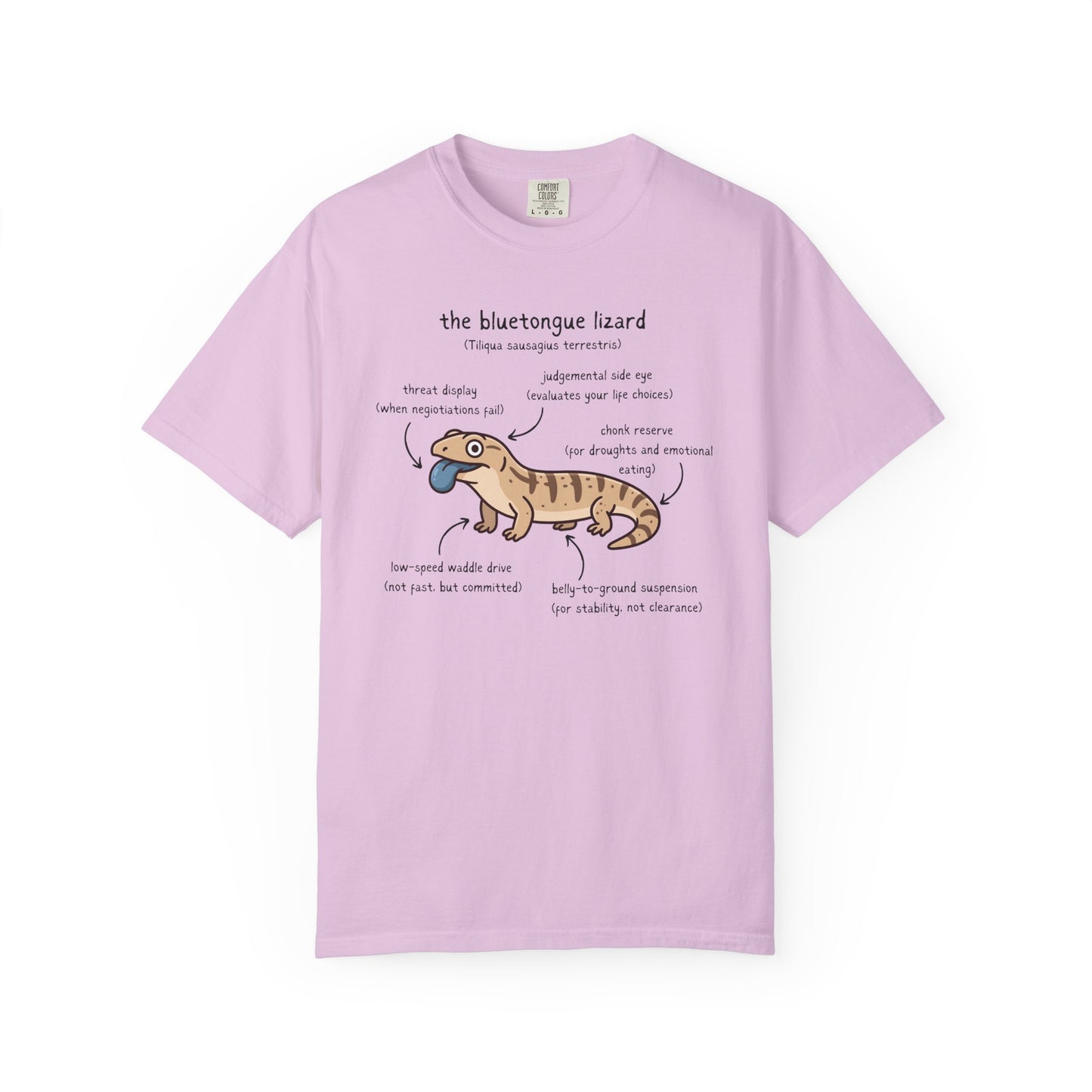 Anatomy of a Blue Tongue Lizard Shirt, Comfort Colors Reptile Tee, Funny Bluetongue Skink T Shirt, Australian Lizard Gift, Herpetology Shirt