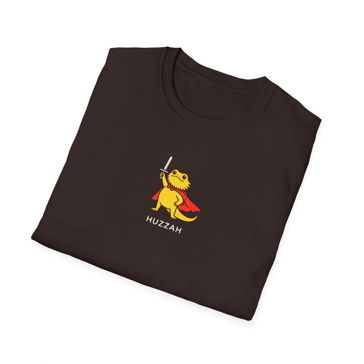Huzzah Bearded Dragon T-Shirt, Funny Bearded Dragon Shirt, Cute Lizard Knight Tee, Reptile Lover Gift Shirt, Fantasy Lizard T-Shirt
