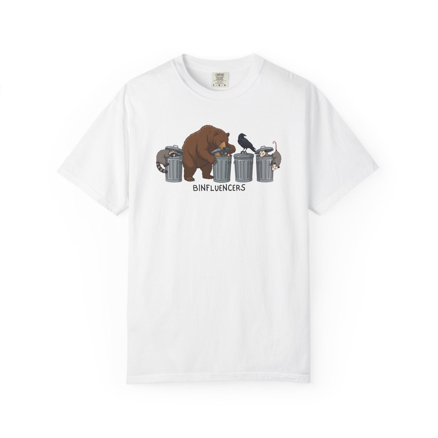 Binfluencers Shirt, Funny Animal T Shirt, Comfort Colors Dumpster Animal Tee, Raccoon Bear Opossum Crow Shirt, Urban Wildlife Graphic Tee