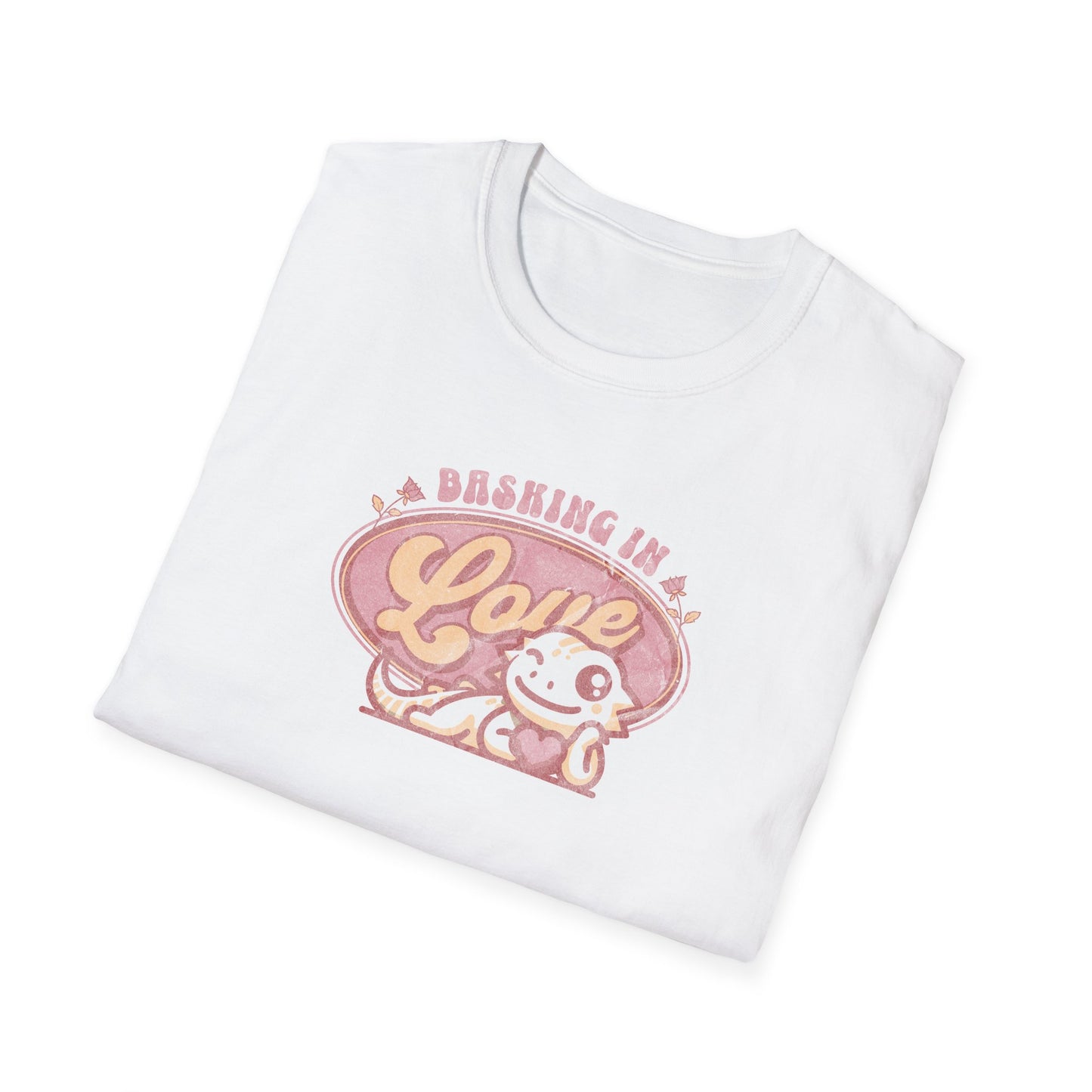 Bearded Dragon Valentine T-Shirt, Basking In Love Shirt, Beardie Lover Gift, Reptile Valentine Tee, Lizard Mom Dad Shirt