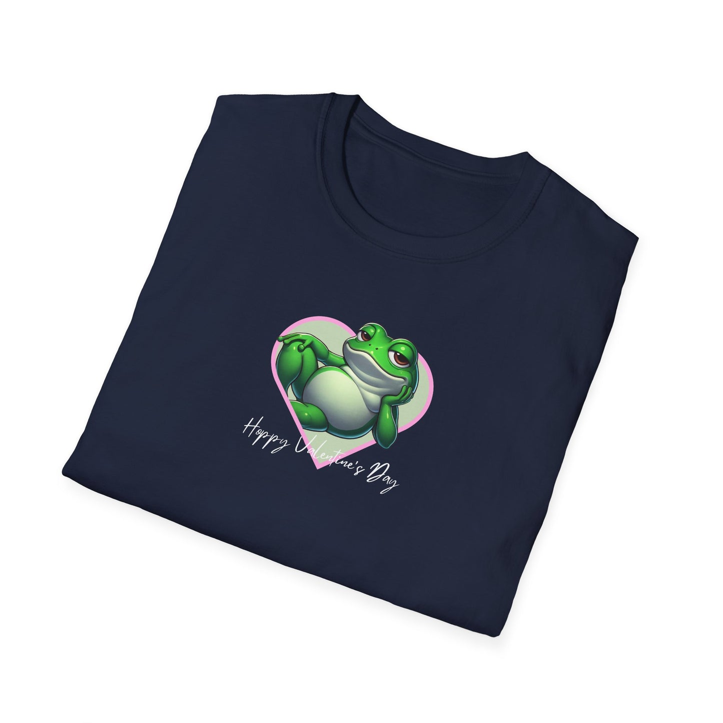 Frog Valentine T-Shirt, Happy Valentine’s Day Frog Shirt, Frog Lover Gift, Amphibian Heart Tee, Cute Animal Valentine Shirt