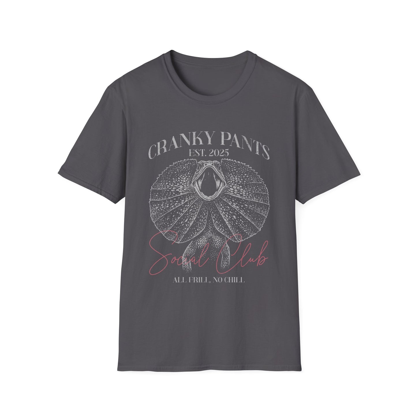 Cranky Pants Social Club T-Shirt – Frill-necked Lizard All Frill No Chill
