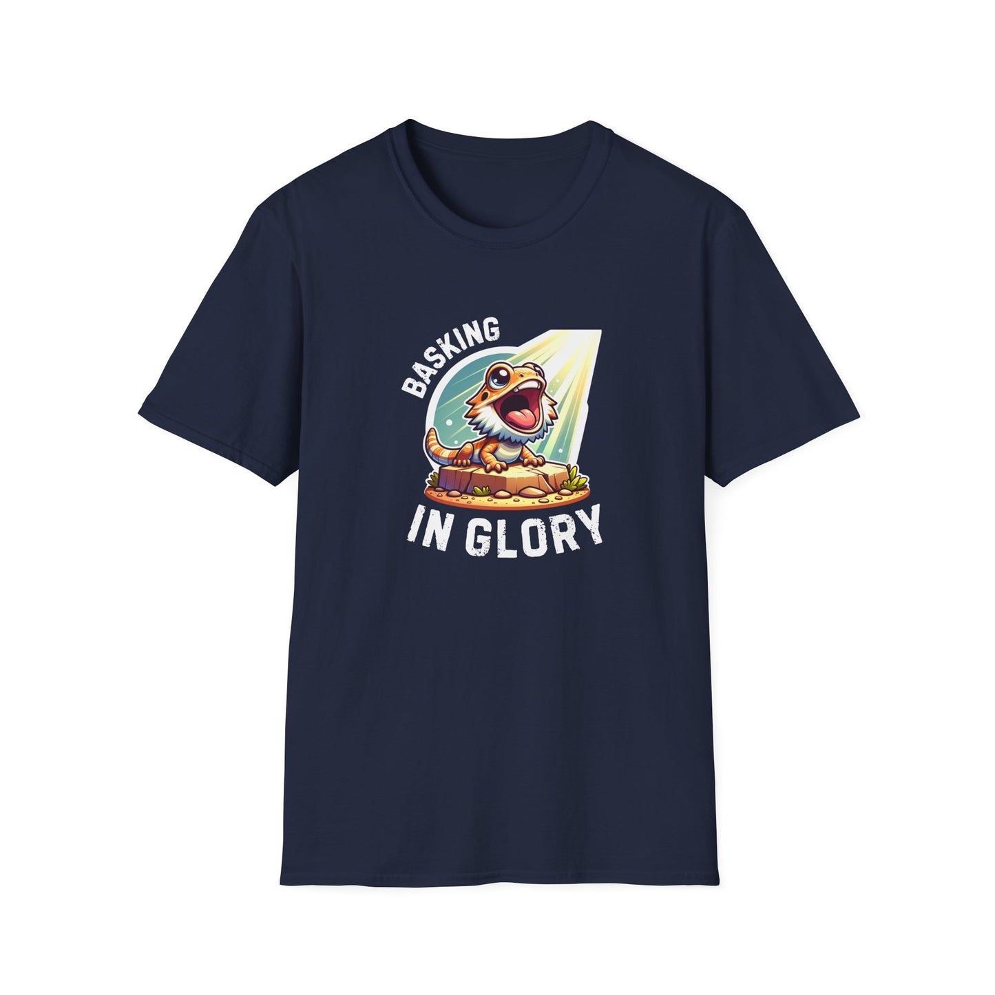 Basking In Glory Bearded Dragon T-Shirt, Beardie Lover Shirt, Reptile Keeper Tee, Lizard Mom Dad Gift, Herpetology Graphic Tee