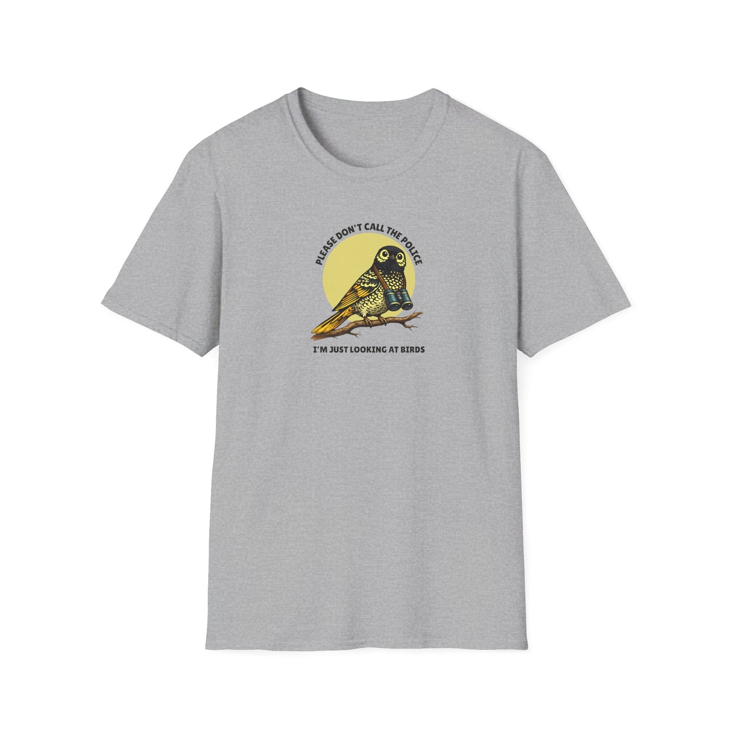 Regent Honeyeater T-Shirt, Please Don’t Call The Police Shirt, Birdwatching Tee, Australian Bird Shirt, Bird Nerd Gift, Wildlife Graphic Tee