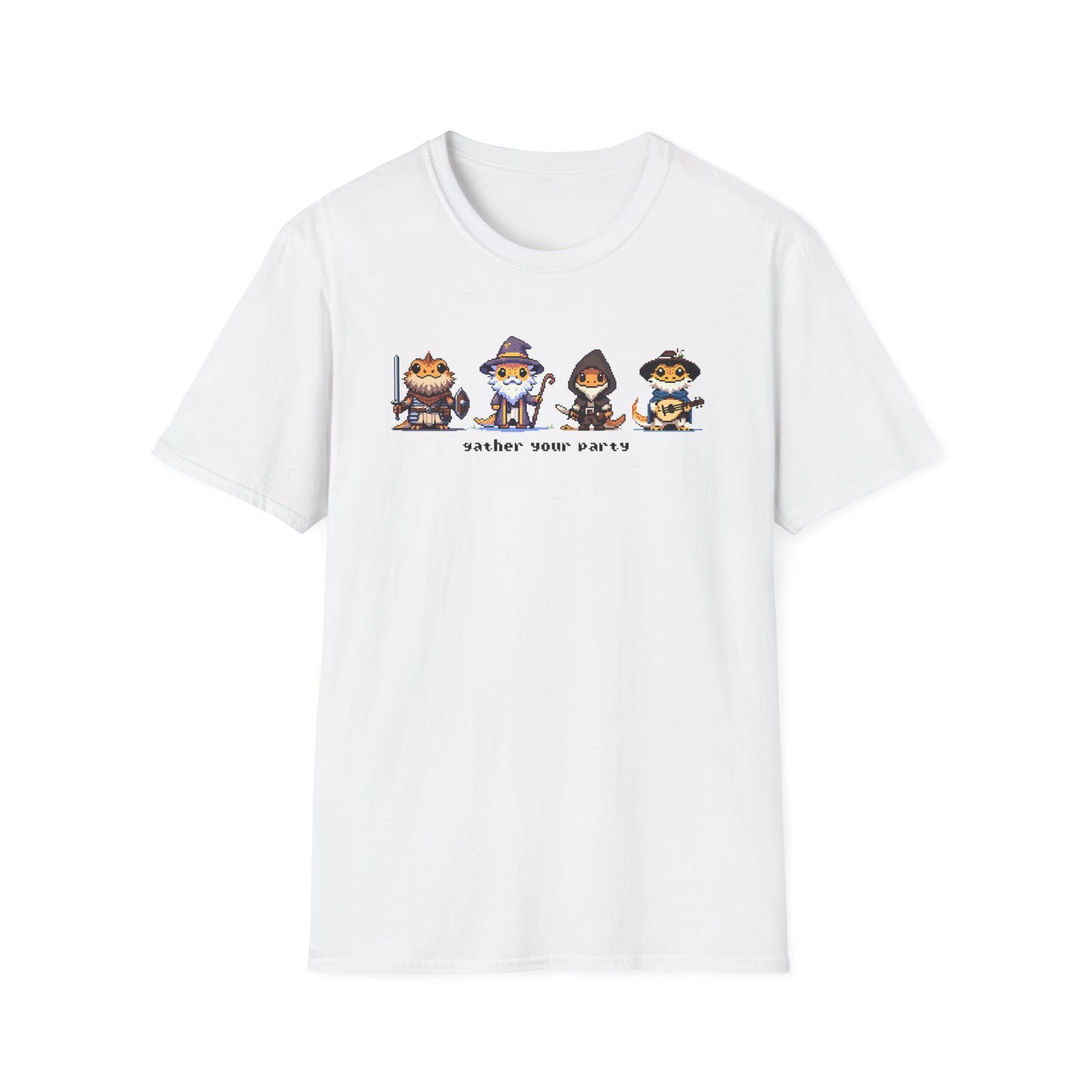 Bearded Dragon RPG T-Shirt, Gather Your Party Shirt, Reptile Lover Tee, DnD Inspired Lizard Shirt, Fantasy Animal Graphic Tee