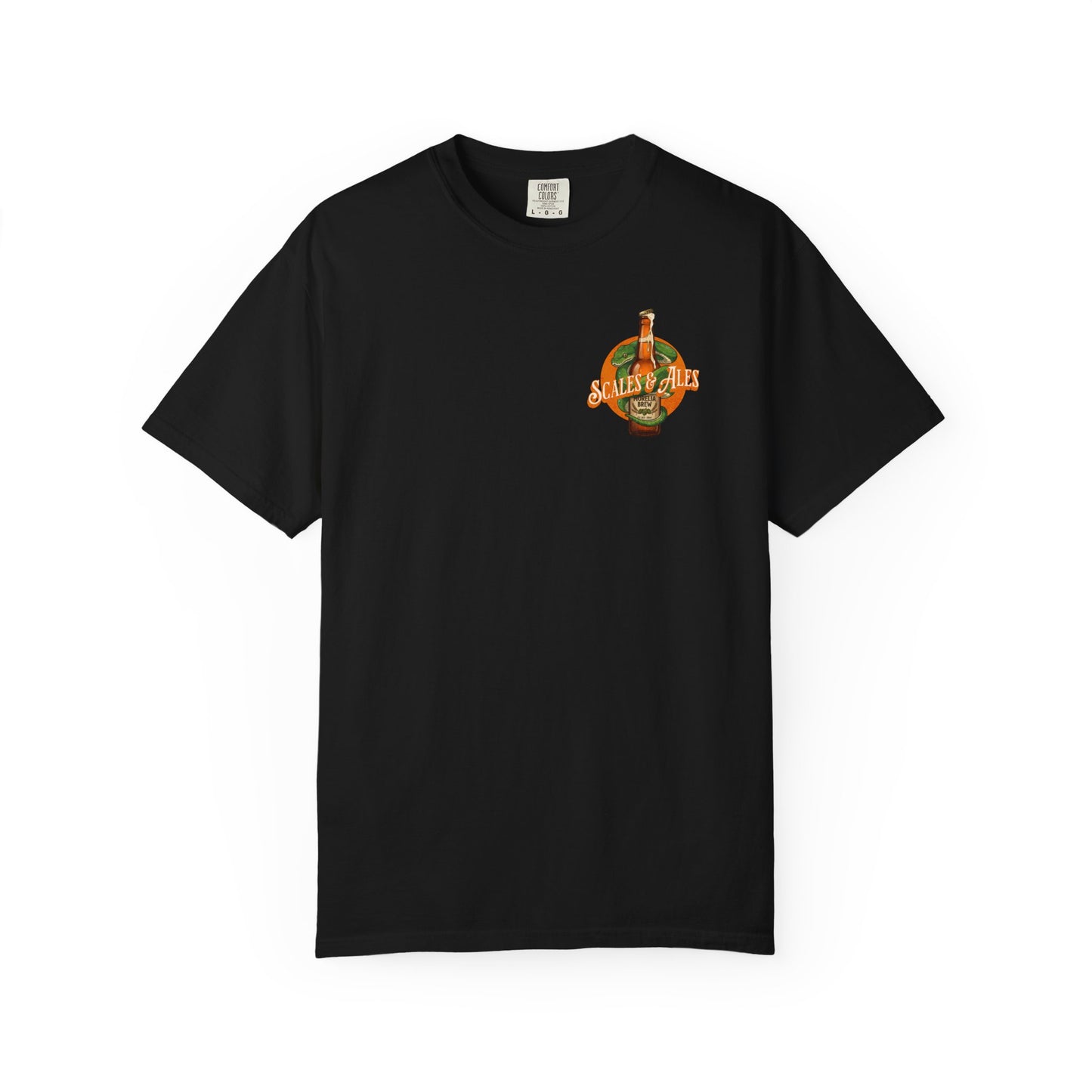 Scales and Ales Shirt, Green Tree Python Comfort Colors Tee, Snake Beer Shirt, Reptile Lover Gift, Double Sided Graphic T Shirt, Beer Lover
