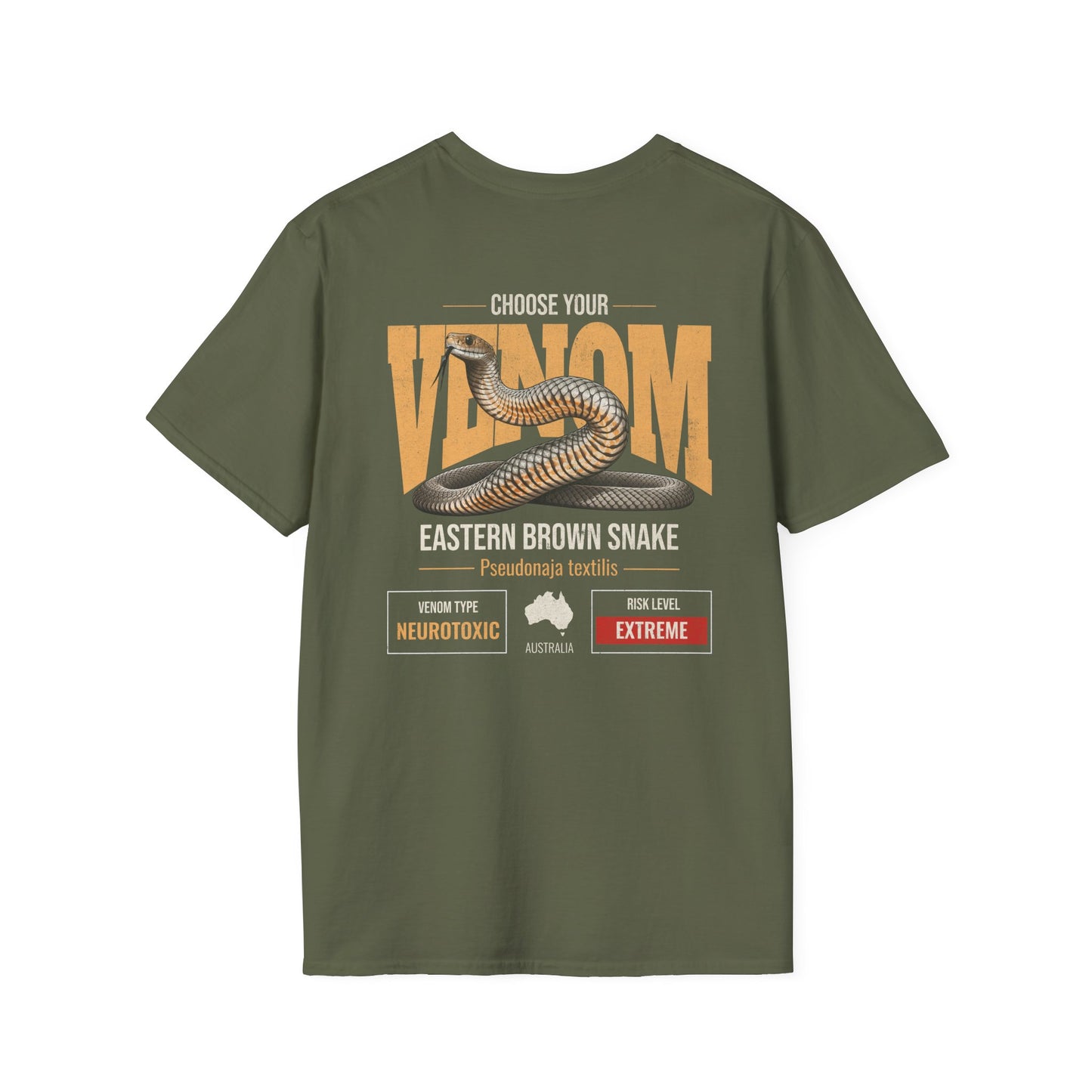 Eastern Brown Snake T-Shirt, Choose Your Venom Shirt, Australian Snake Shirt, Herpetology Shirt, Venomous Snake Tee, Aussie Wildlife Shirt