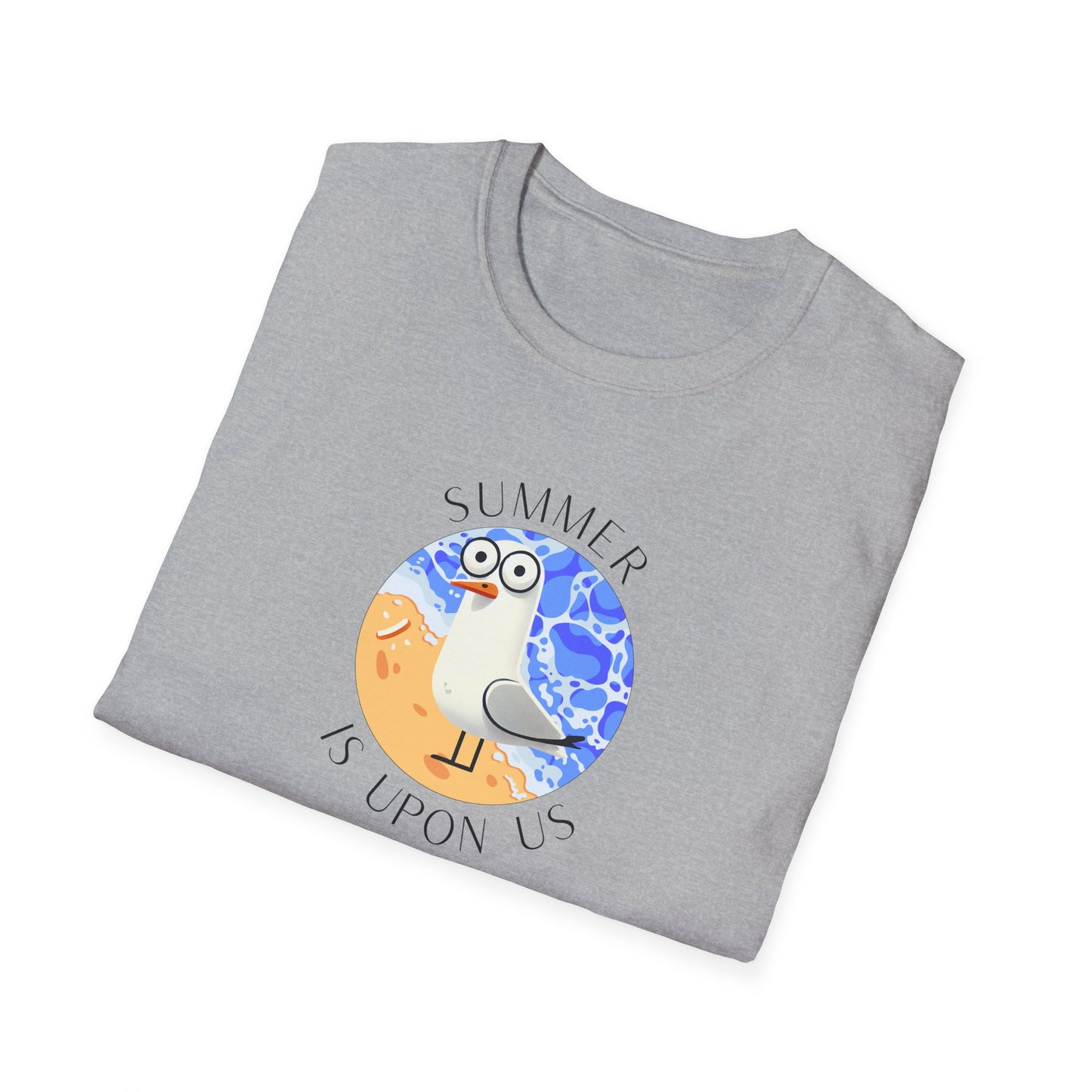 Seagull Summer T-Shirt, Summer Is Upon Us Shirt, Beach Bird Tee, Coastal Animal Shirt, Ocean Lover Gift, Aussie Seagull Graphic Tee