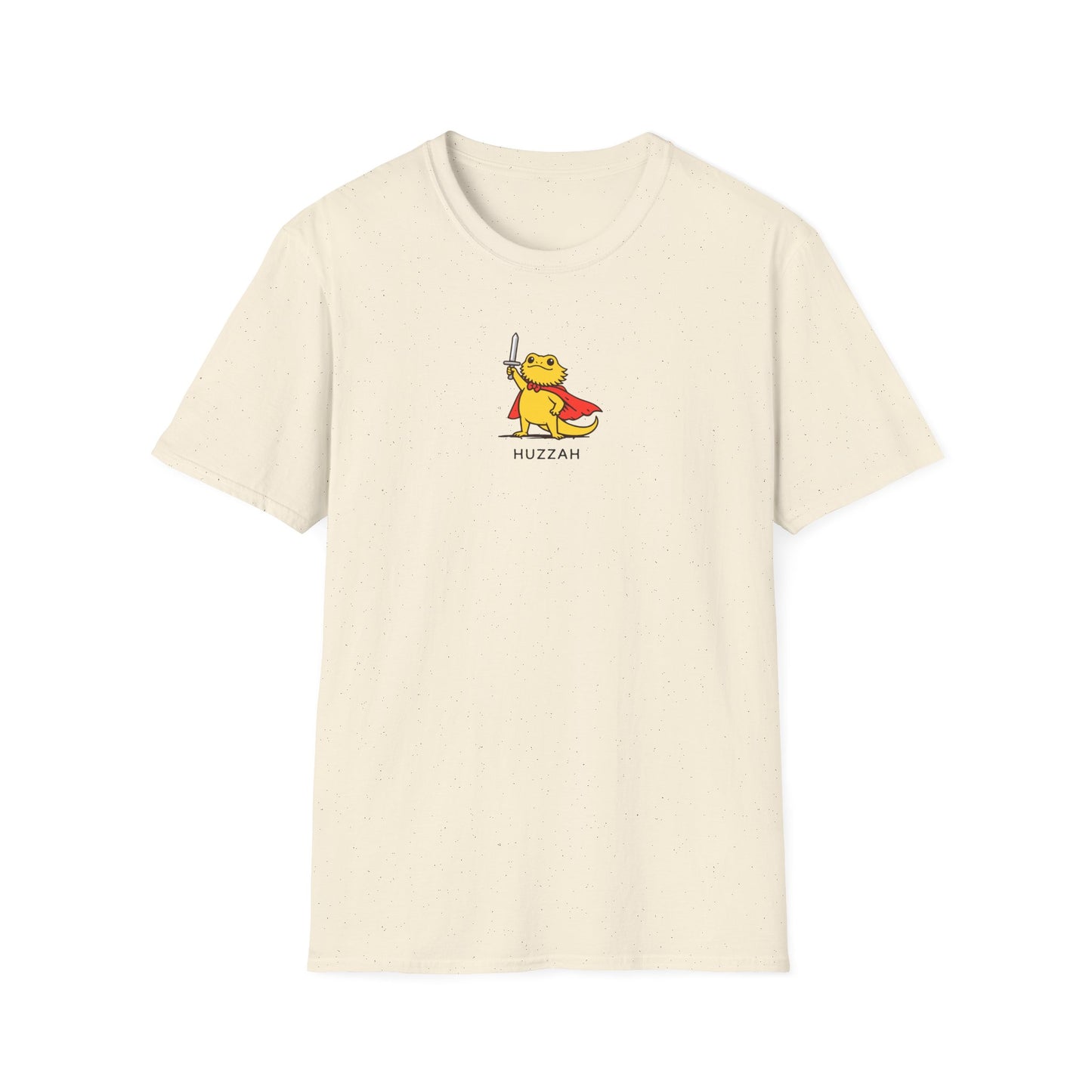Huzzah Bearded Dragon T-Shirt, Funny Bearded Dragon Shirt, Cute Lizard Knight Tee, Reptile Lover Gift Shirt, Fantasy Lizard T-Shirt