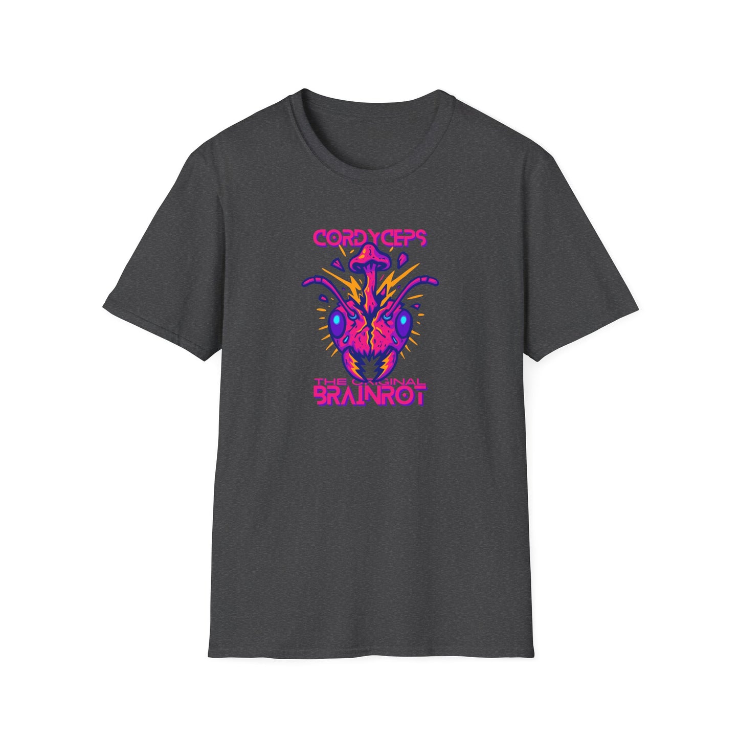 Cordyceps The Original Brainrot T-Shirt, Funny Mushroom Tee, Gamer Fungus Shirt, Psychedelic Mushroom Tee, Mycology Shirt, Retro Horror T-Shirt, Weirdcore Tee
