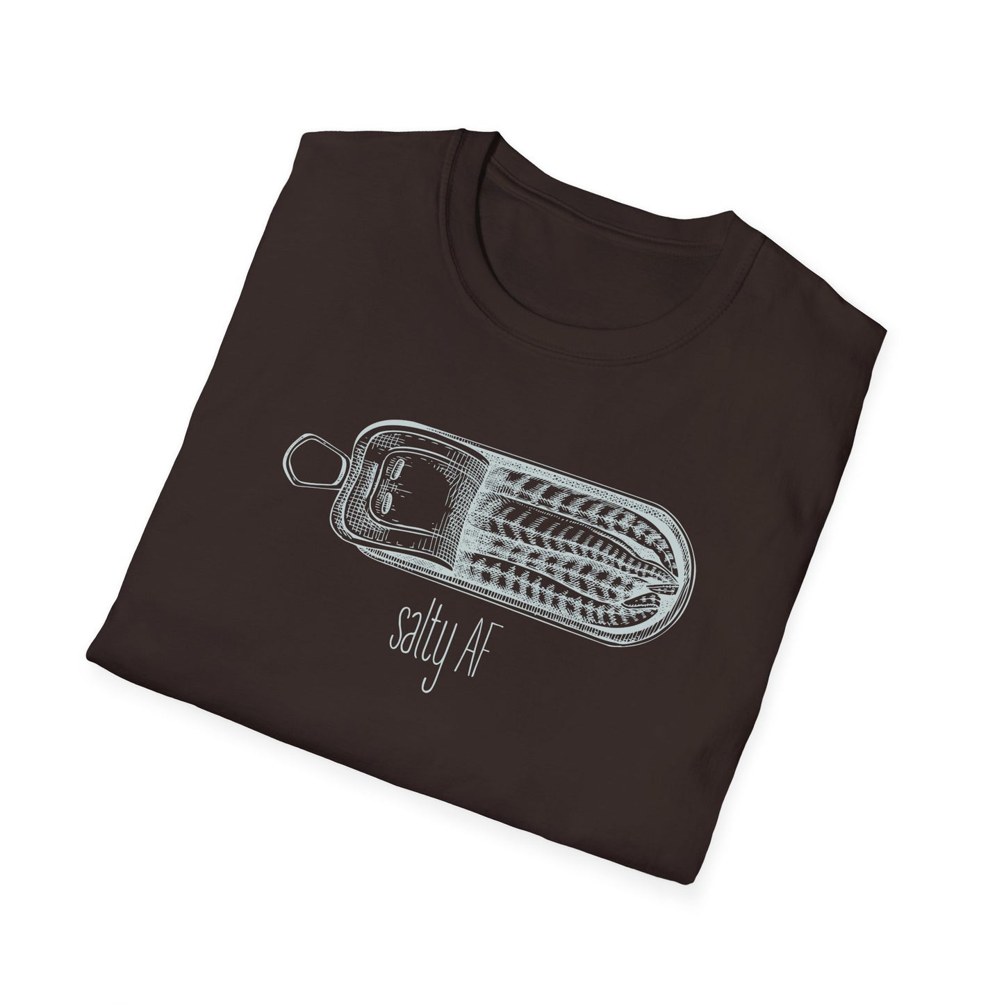 Salty AF Sardine T-Shirt, Sardine Shirt, Fish Lover Tee, Seafood Graphic Shirt, Tinned Fish Tee, Ocean Animal Shirt, Coastal Foodie Gift