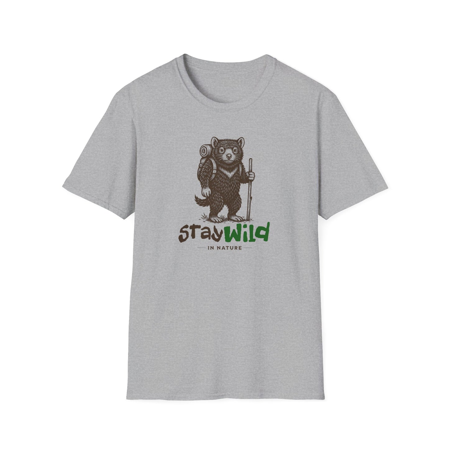 Tasmanian Devil Hiking T-Shirt Stay Wild In Nature Shirt, Aussie Wildlife Hiker Tee, Cute Devil Backpack Shirt, Outdoor Adventure Gift