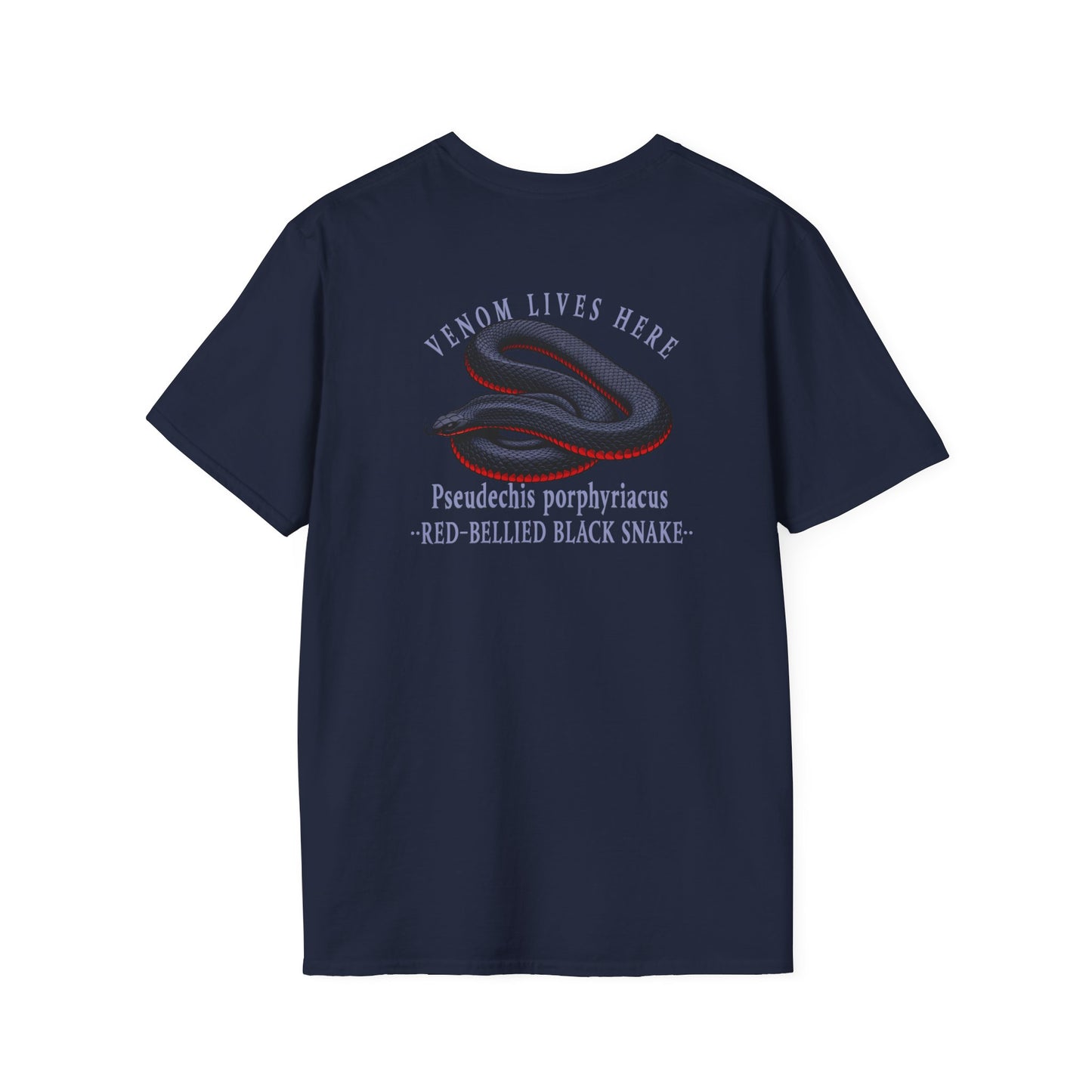 Red-Bellied Black Snake T-Shirt, Venom Lives Here Shirt, Double Sided Snake Tee, Australian Reptile Shirt, Snake Lover Gift, Herping Tee