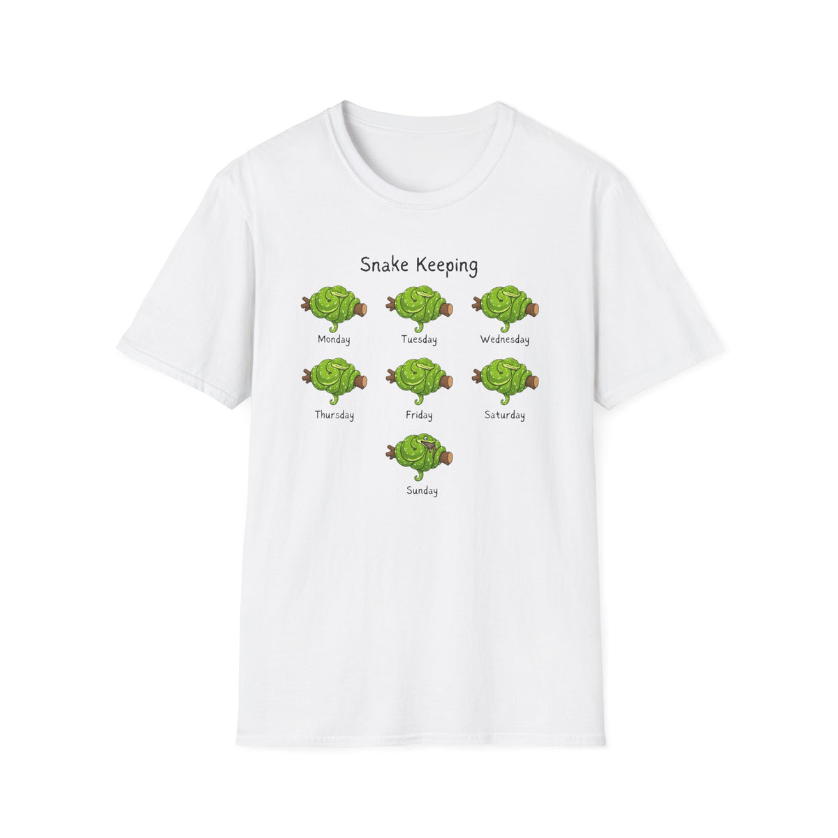 Snake Keeper T-Shirt, Green Tree Python Shirt, Reptile Lover Tee, Snake Owner Gift, Herpetology Shirt, Reptile Keeping Tee