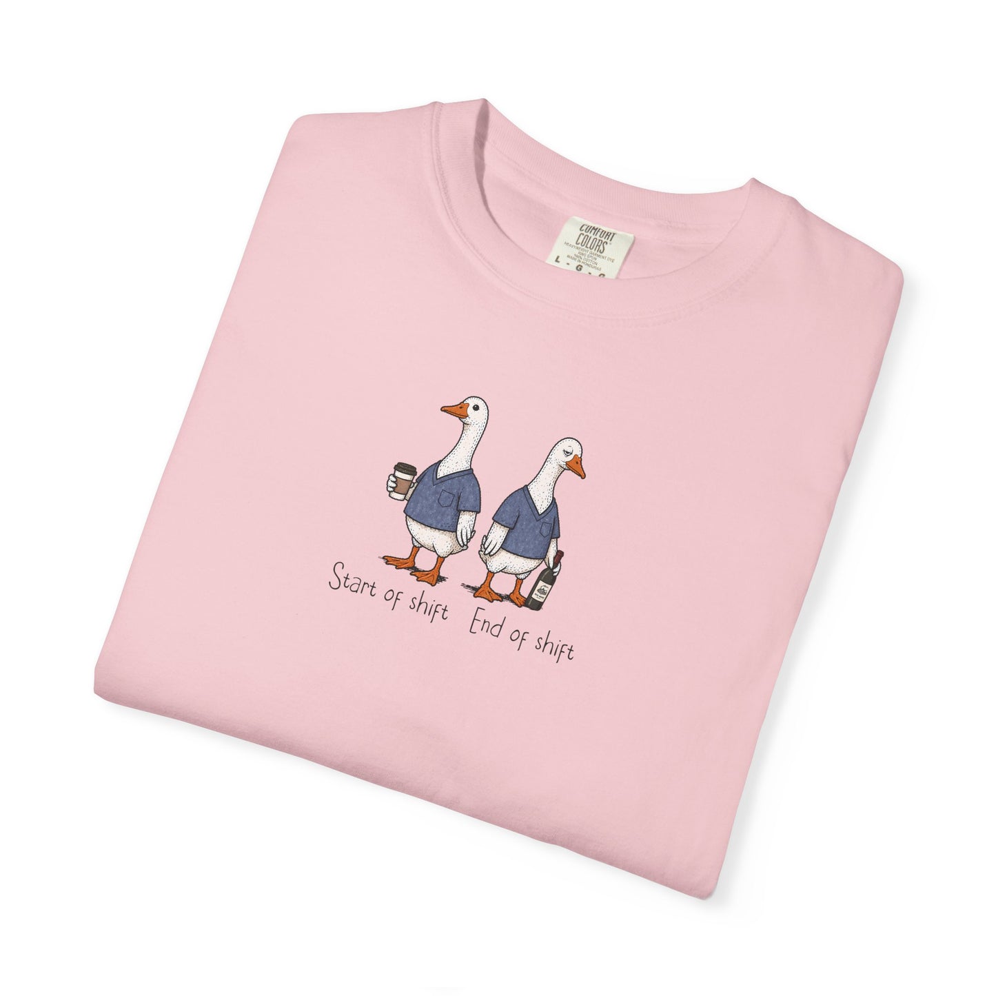 Funny Nurse Goose Shirt, Start of Shift End of Shift Tee, Nurse Humor Shirt, Comfort Colors Nurse T Shirt, Medical Humor Gift