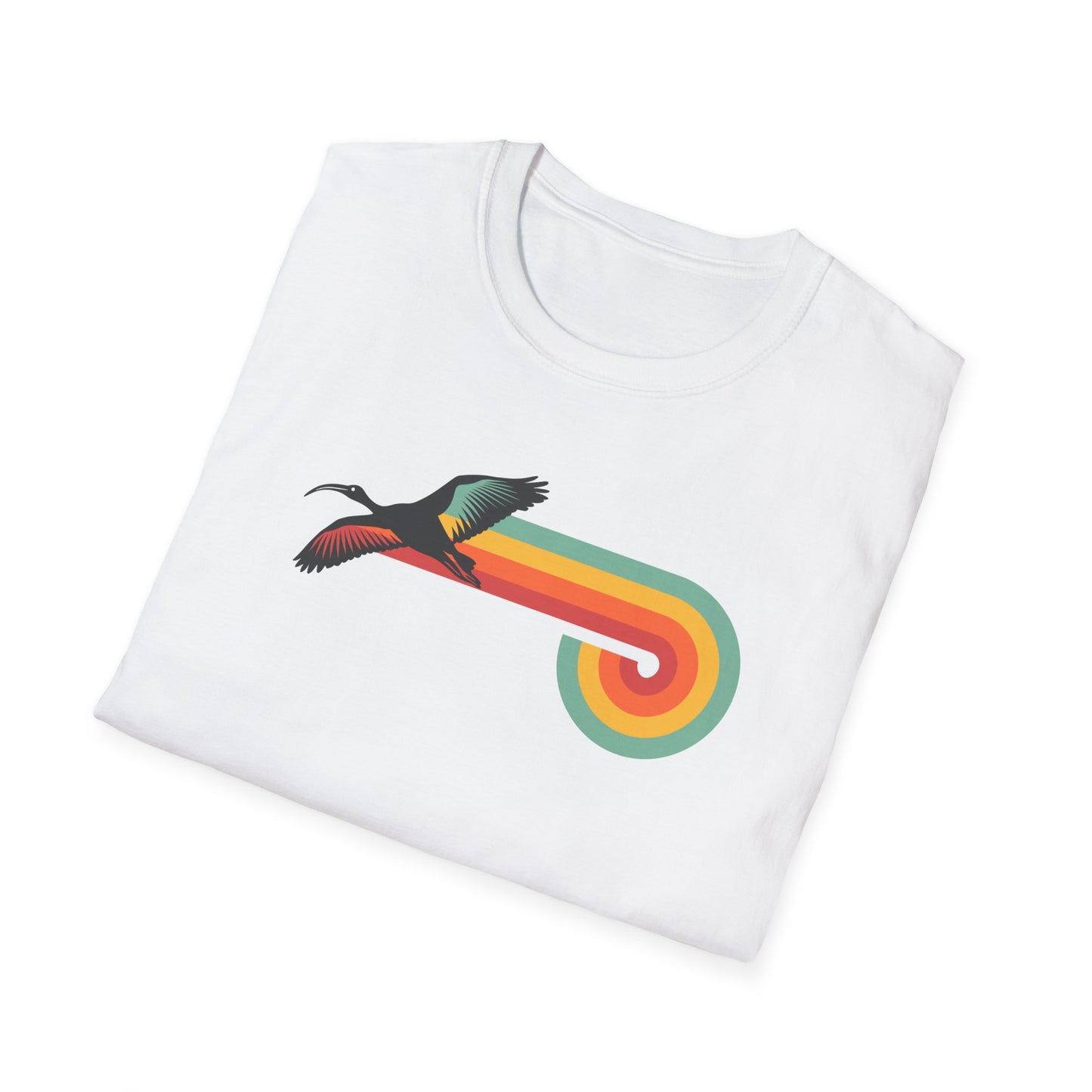 Retro Ibis T-Shirt, Bin Chicken Shirt, Funny Australian Bird Tee, Vintage Aussie Wildlife Shirt, White Ibis Graphic T-Shirt