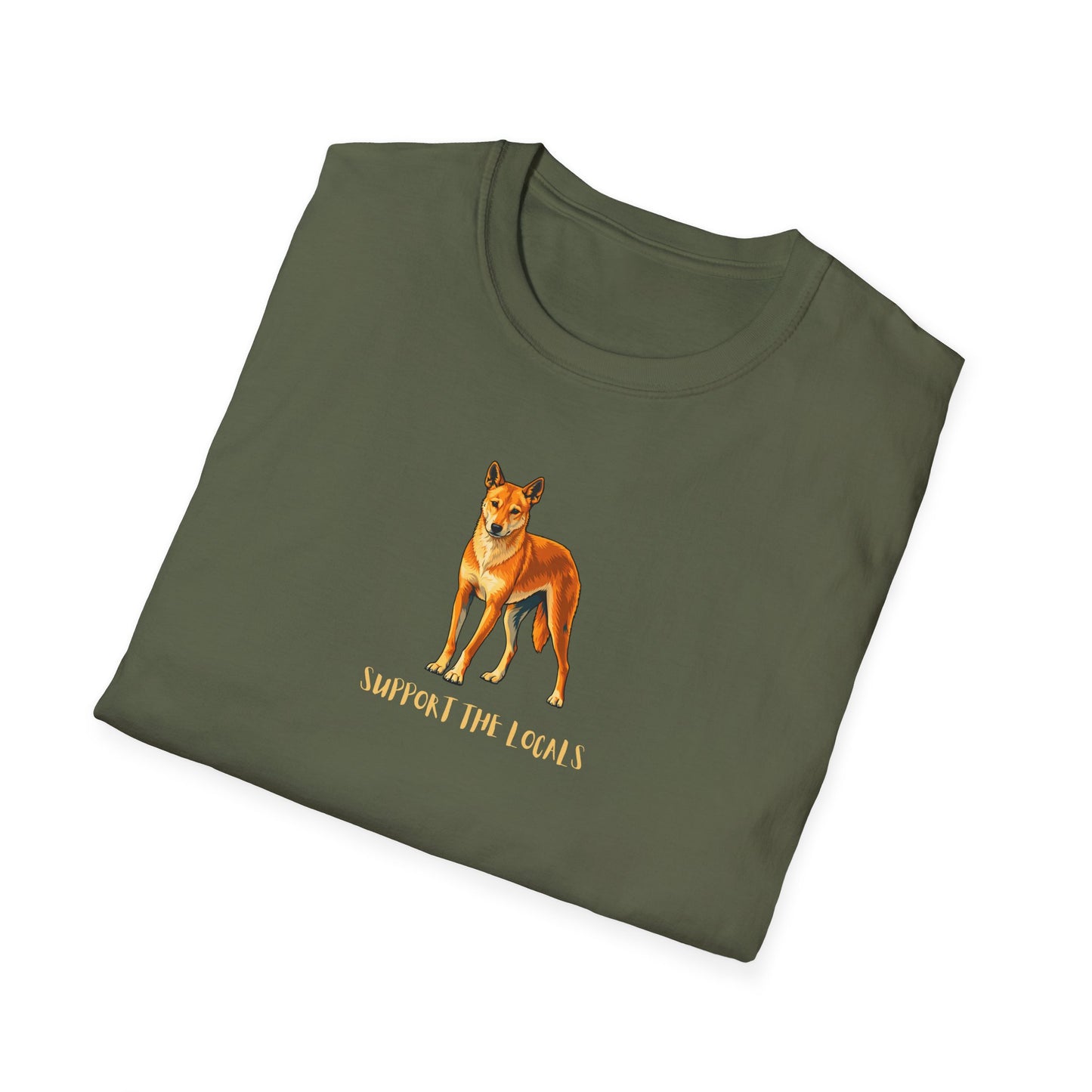 Dingo T-Shirt, Support The Locals Shirt, Australian Wildlife Tee, Dingo Lover Gift, Native Animal Shirt, Aussie Animal Graphic Tee